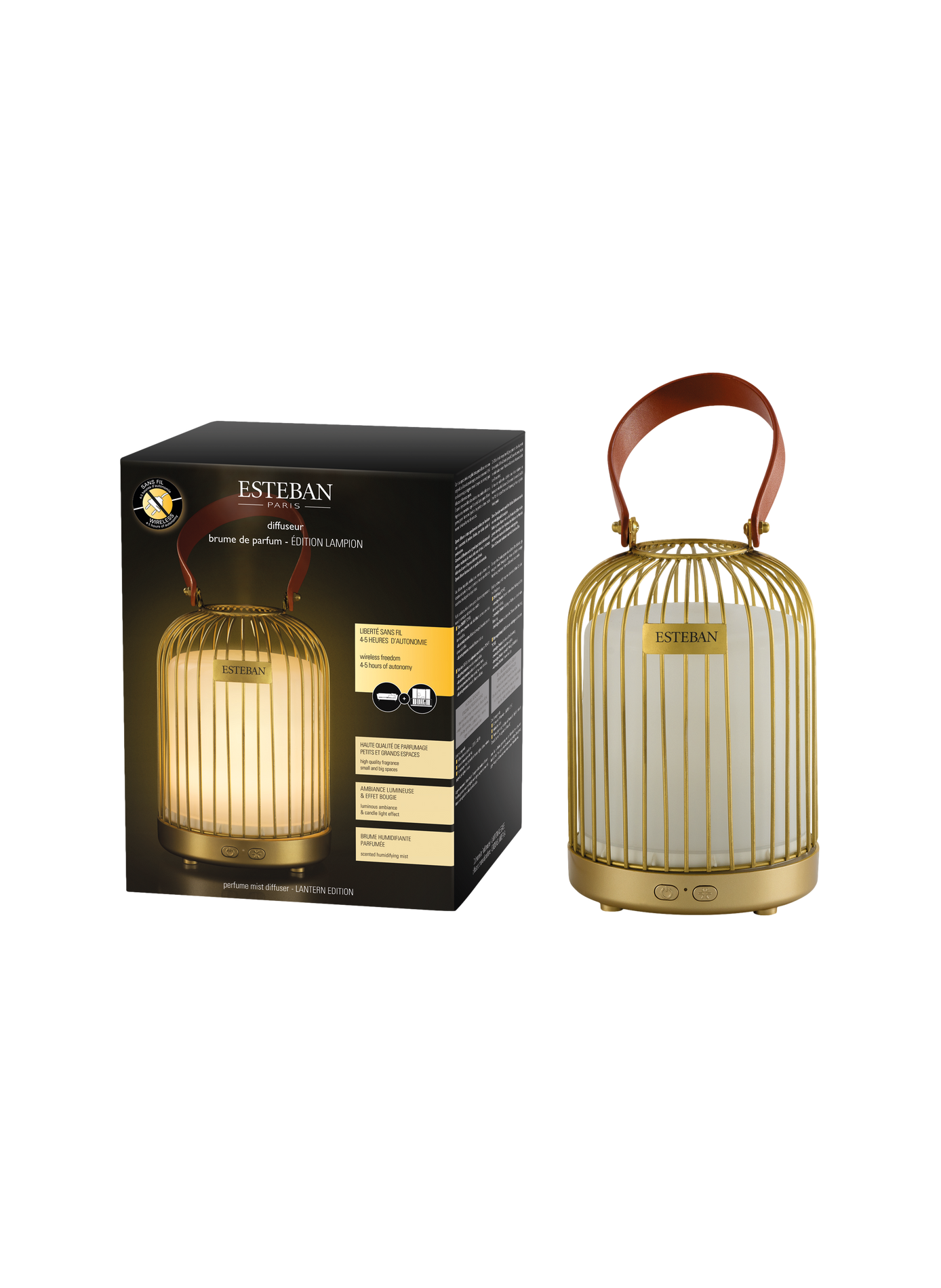 Diffuseur brume de parfum Lampion ESTEBAN Doré