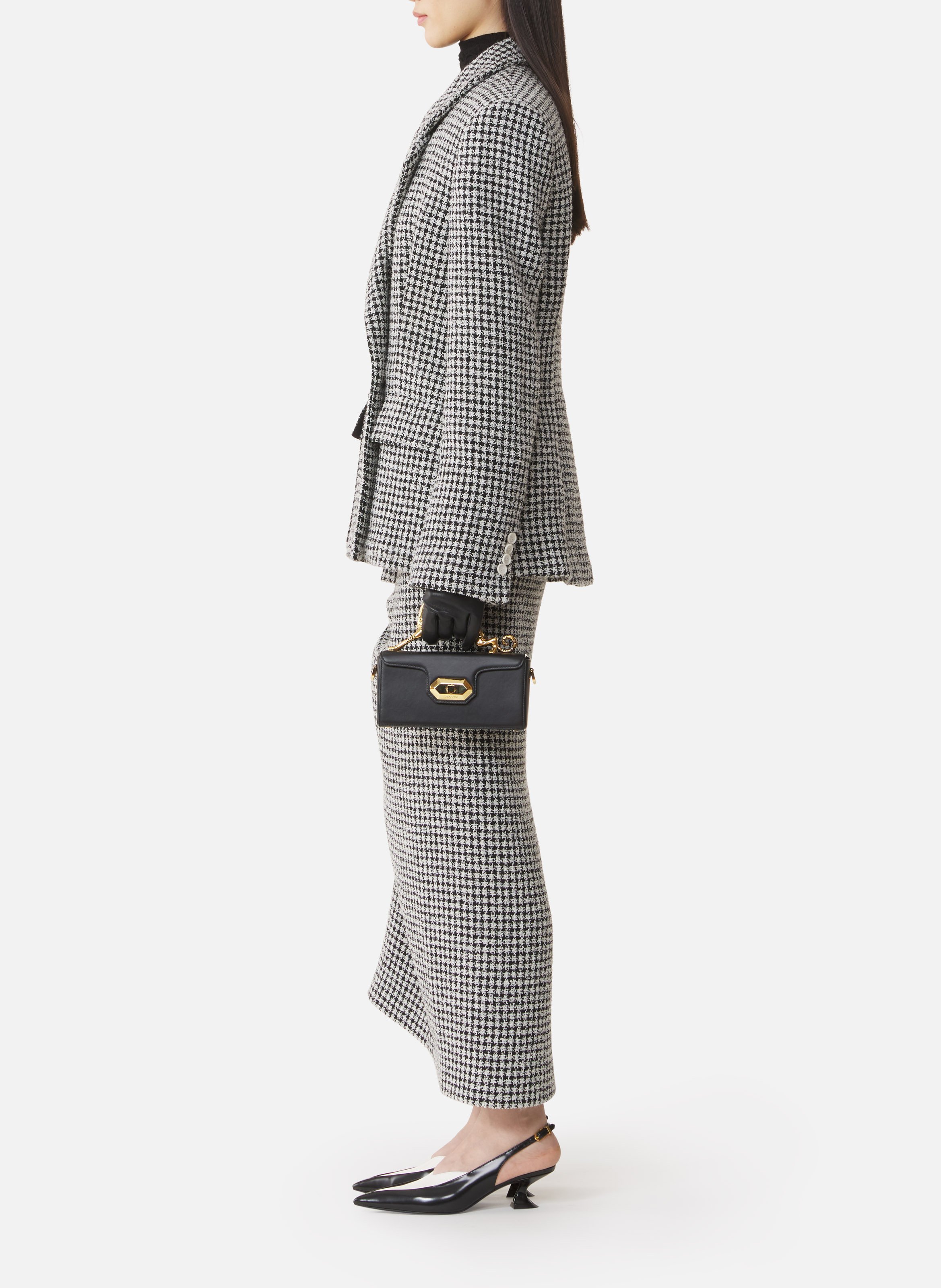 Sac pencil cat nano en cuir LANVIN Noir