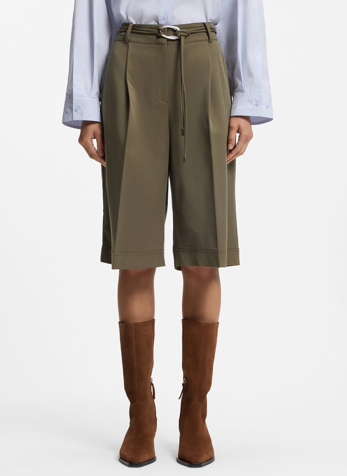 Short droit BOSS Kaki