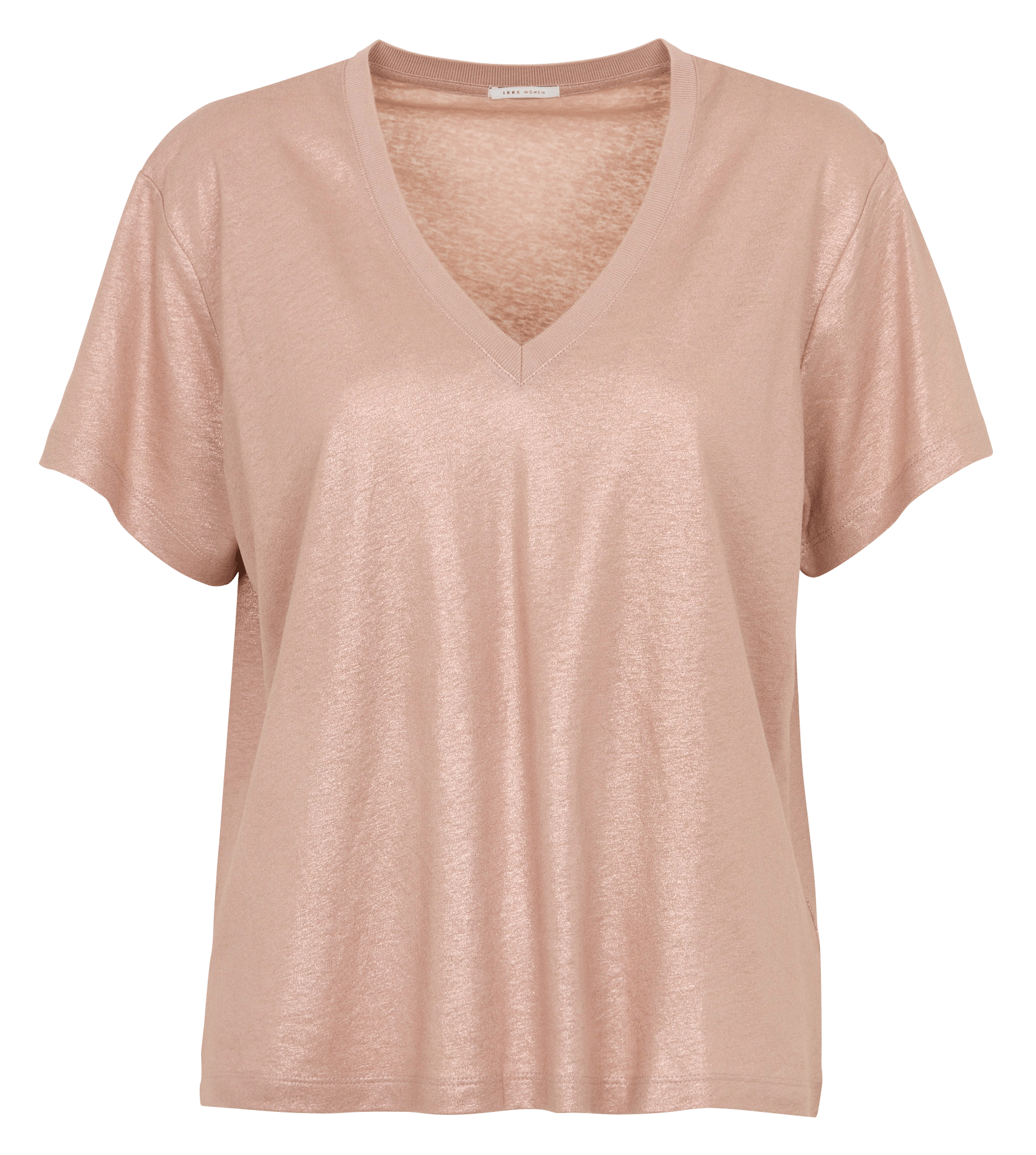 Tee-shirt ample col v métallisé IKKS Doré