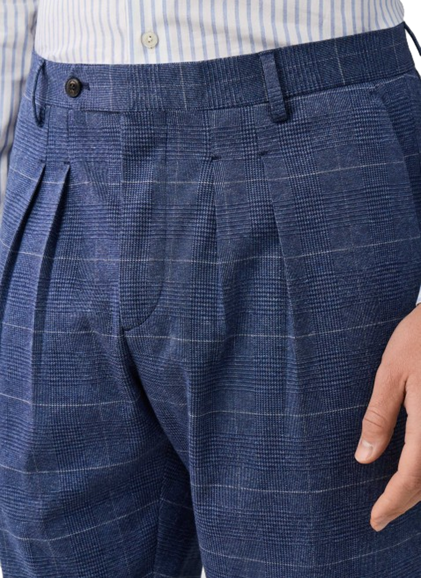 Pantalon slim en coton HACKETT Bleu