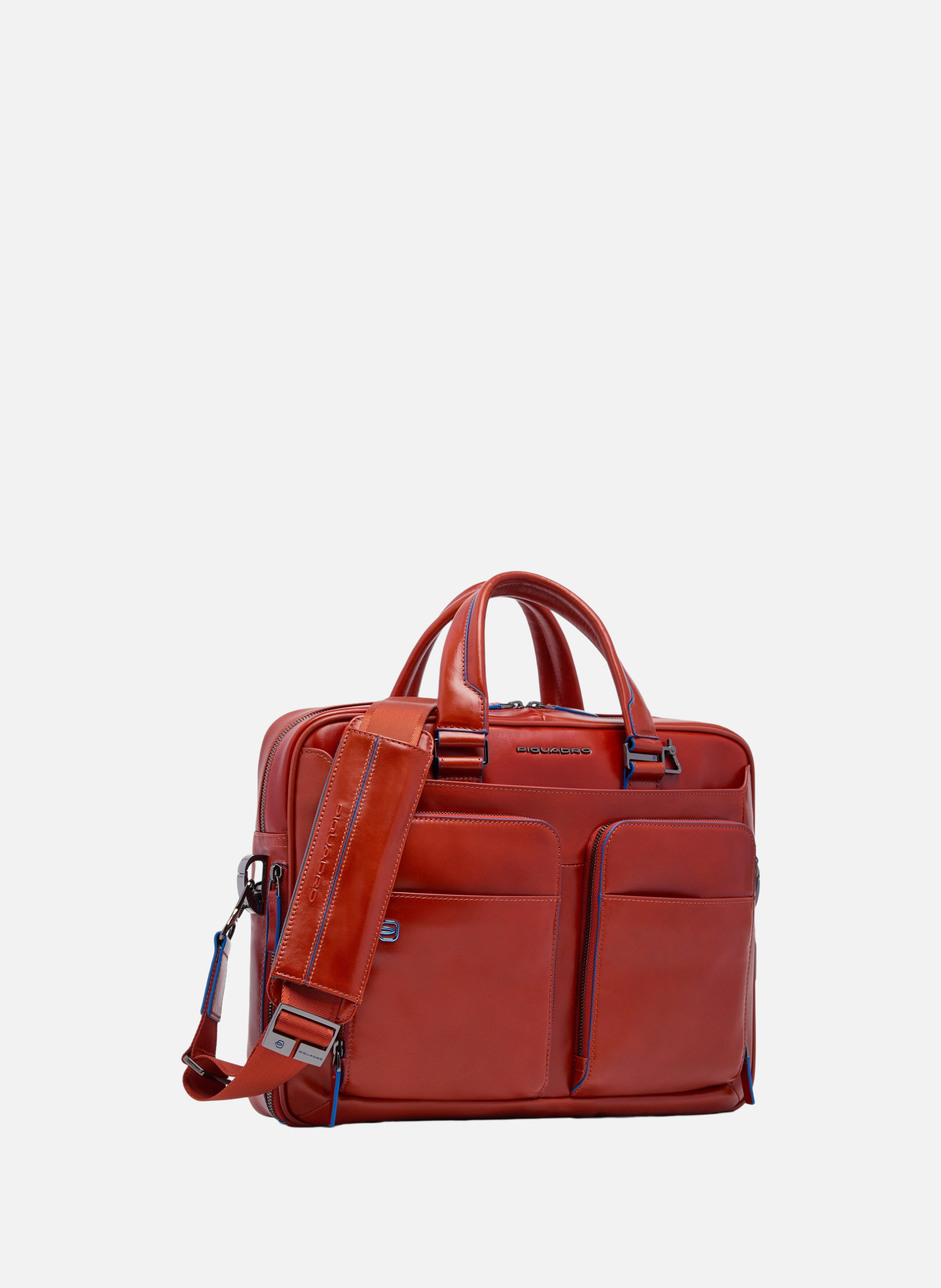 Sac d'ordinateur 15" personnalisable PIQUADRO Marron
