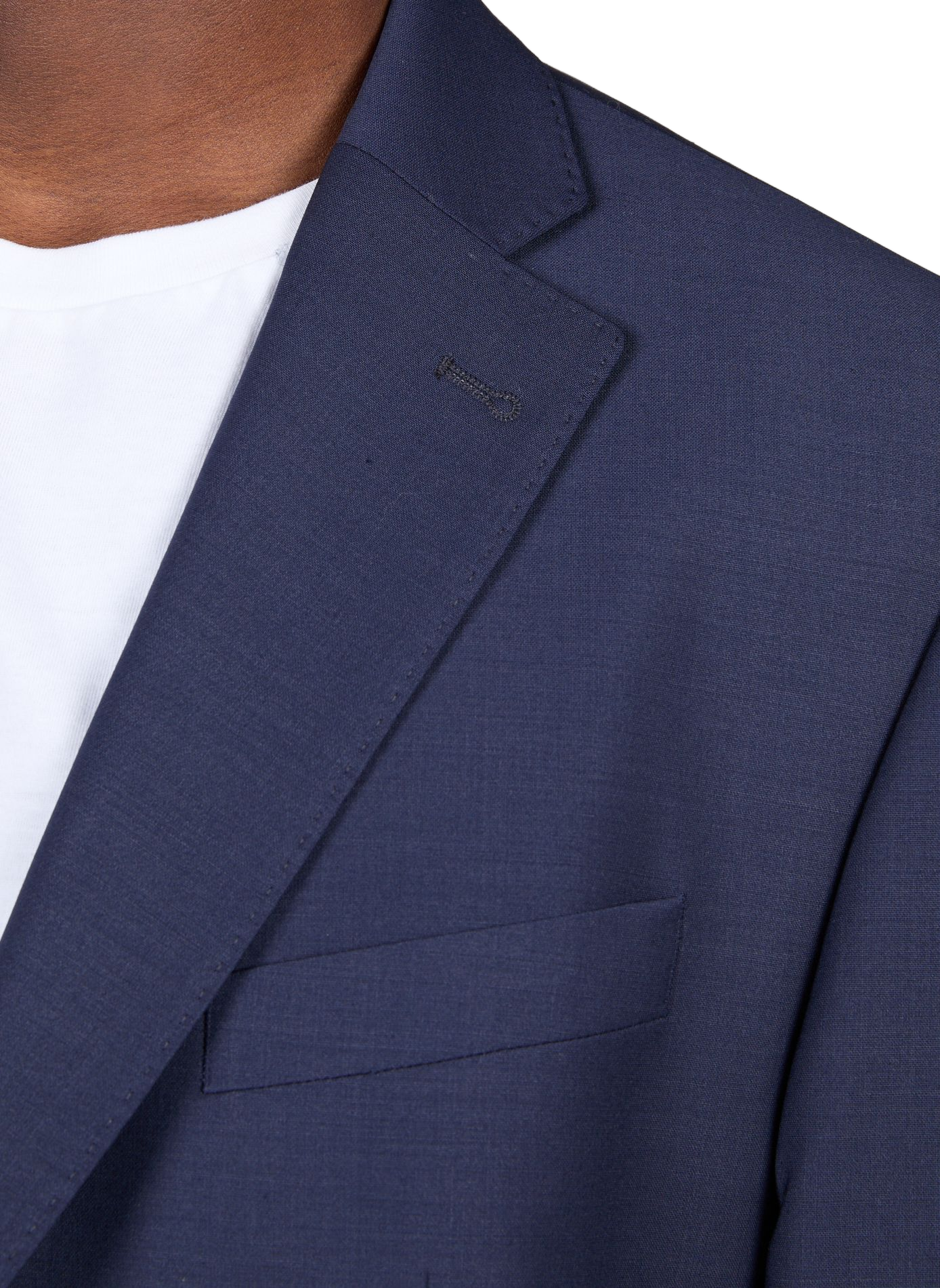 Single-color blended virgin wool blazer PIERRE CARDIN Blue