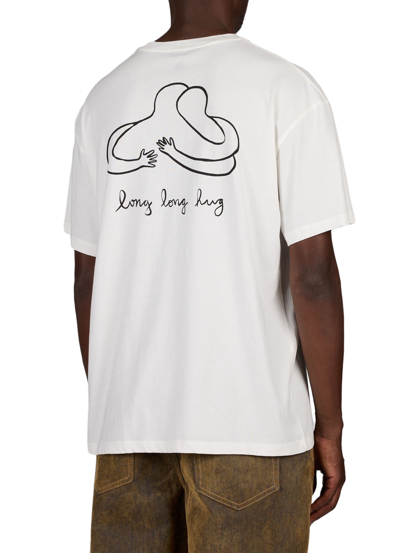 Straight fit round neck printed t-shirt THINKING MU White