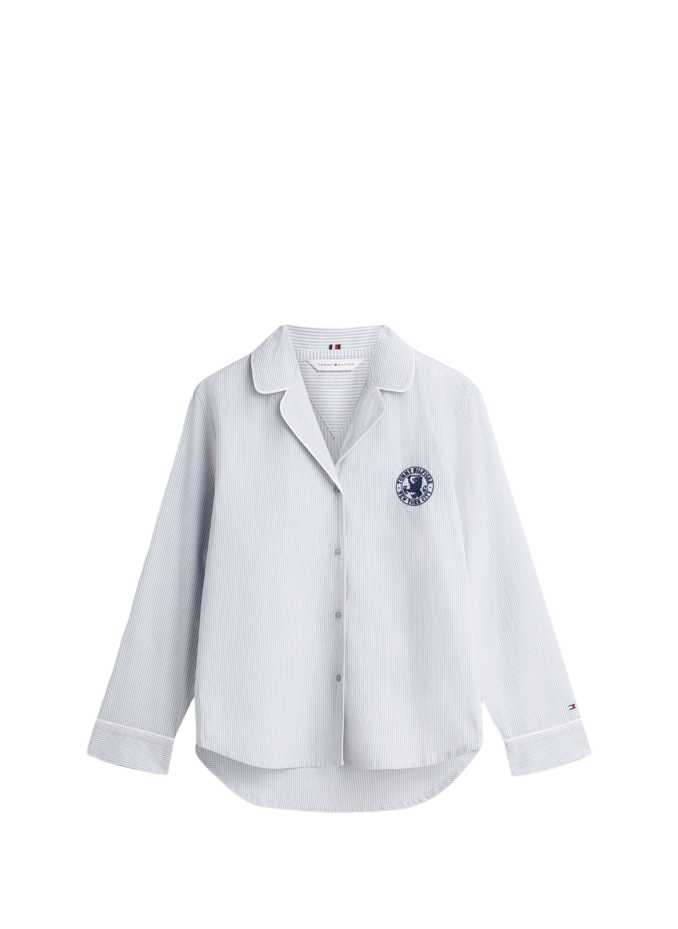 Chemise de pyjama en popeline TOMMY HILFIGER Gris