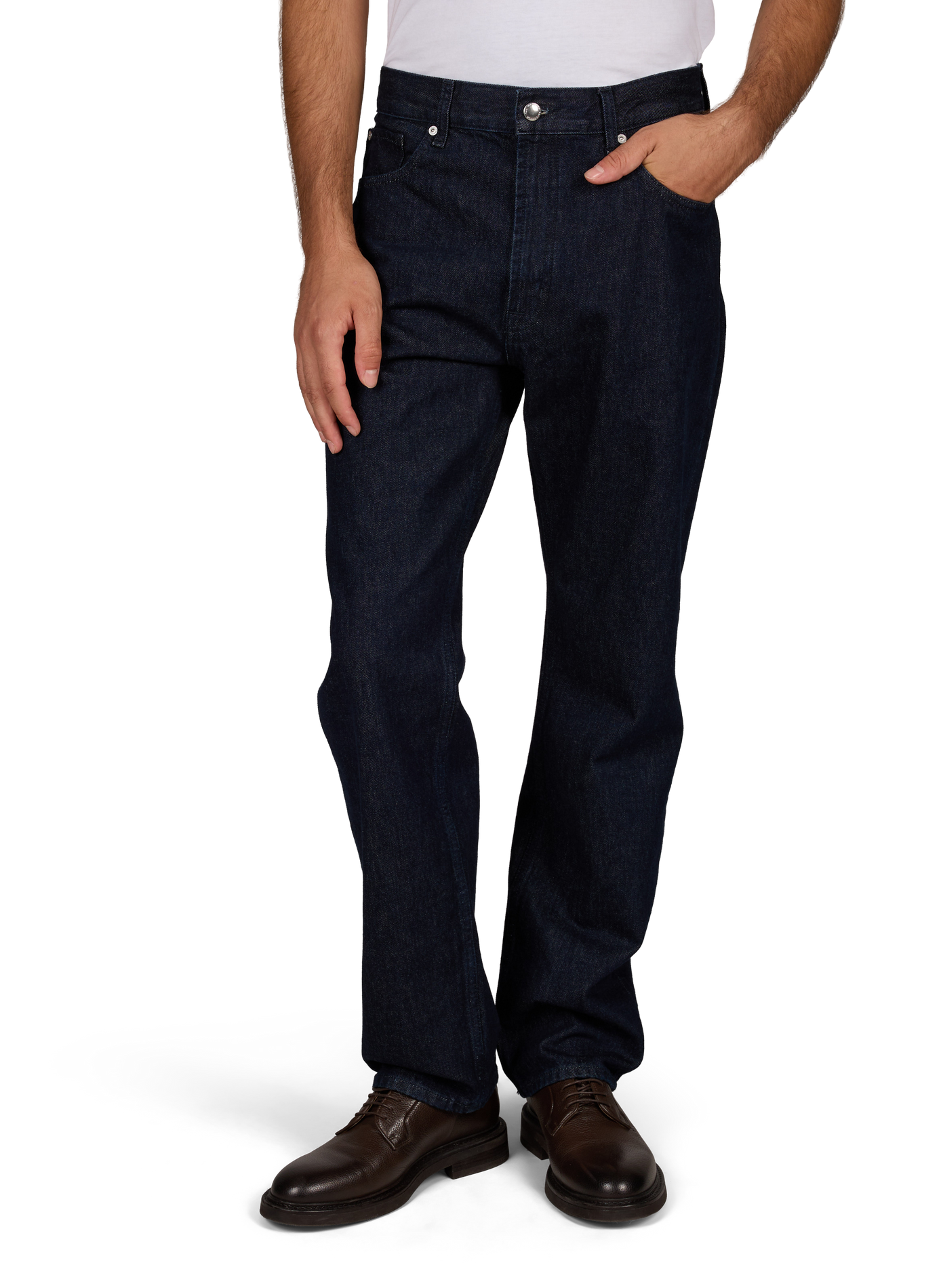 Straight-cut cotton jeans 7 FOR ALL MANKIND Blue