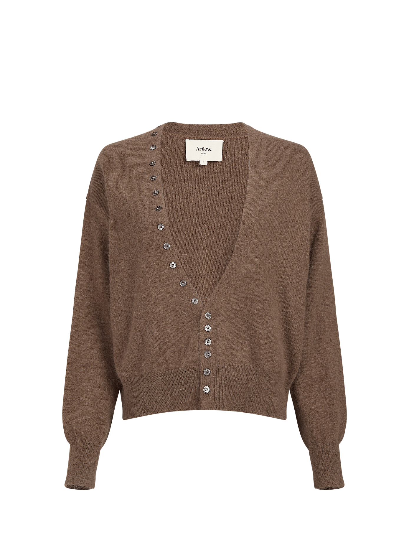 Oversize-Weste mit V-Ausschnitt ARTLOVE Braun
