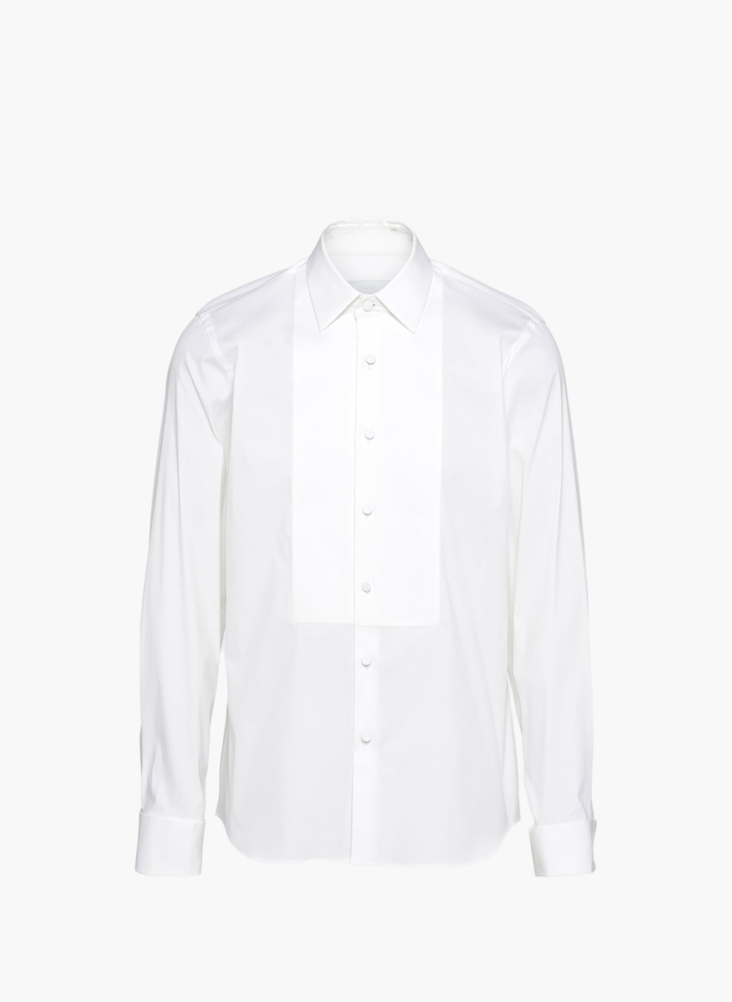 Chemise en coton stretch PRADA Blanc