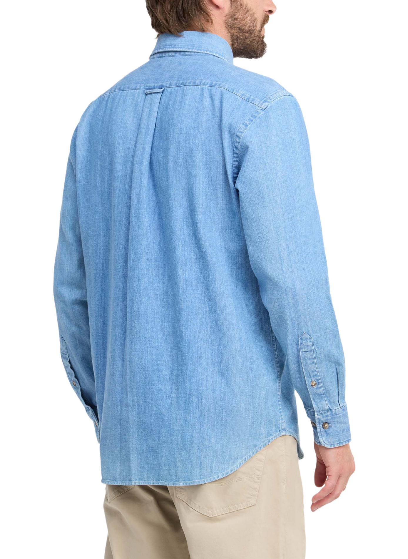 Chemise droite en jeans à logo en coton EDEN PARK Blau