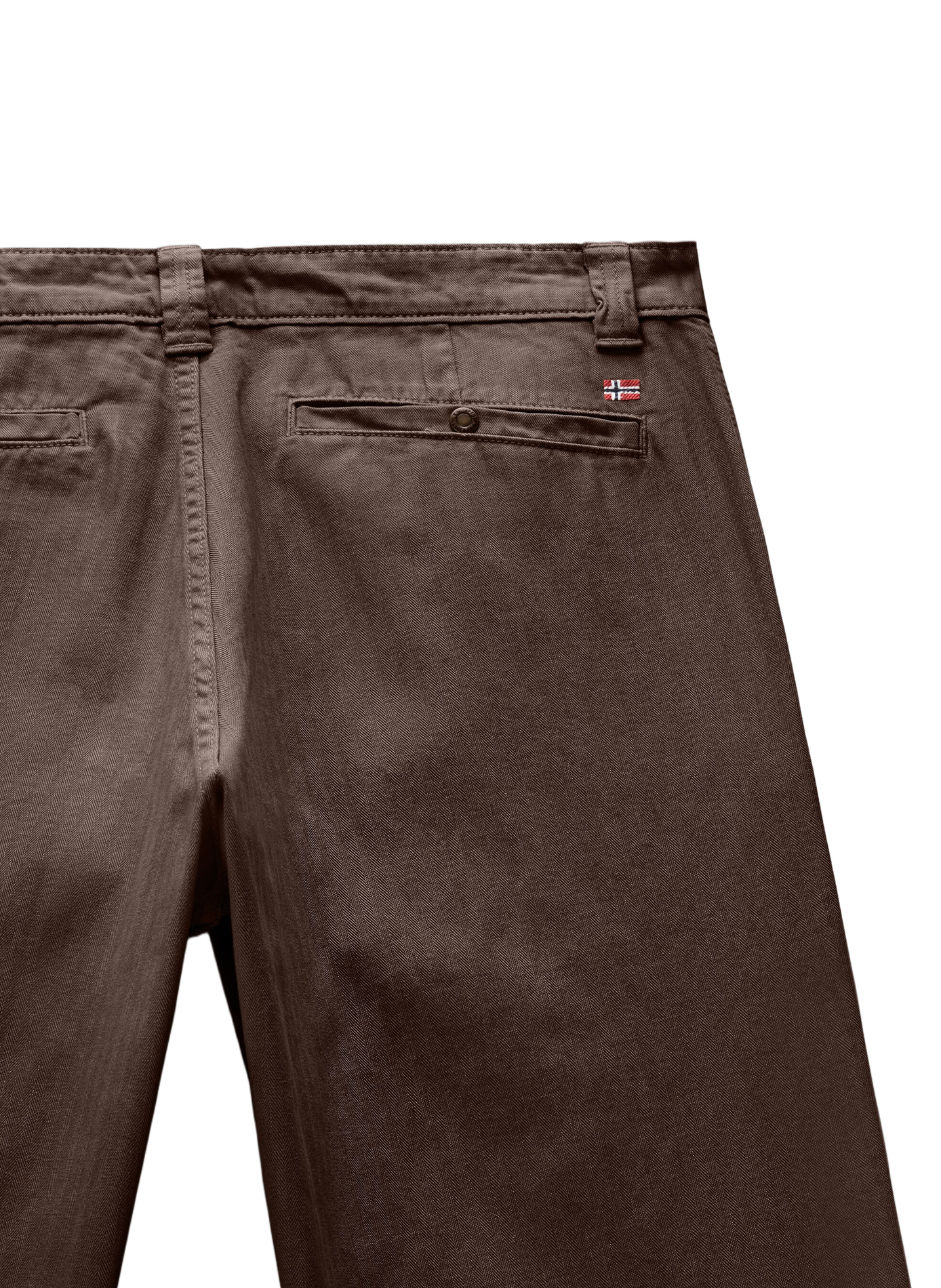 Solid straight cotton pants NAPAPIJRI Brown