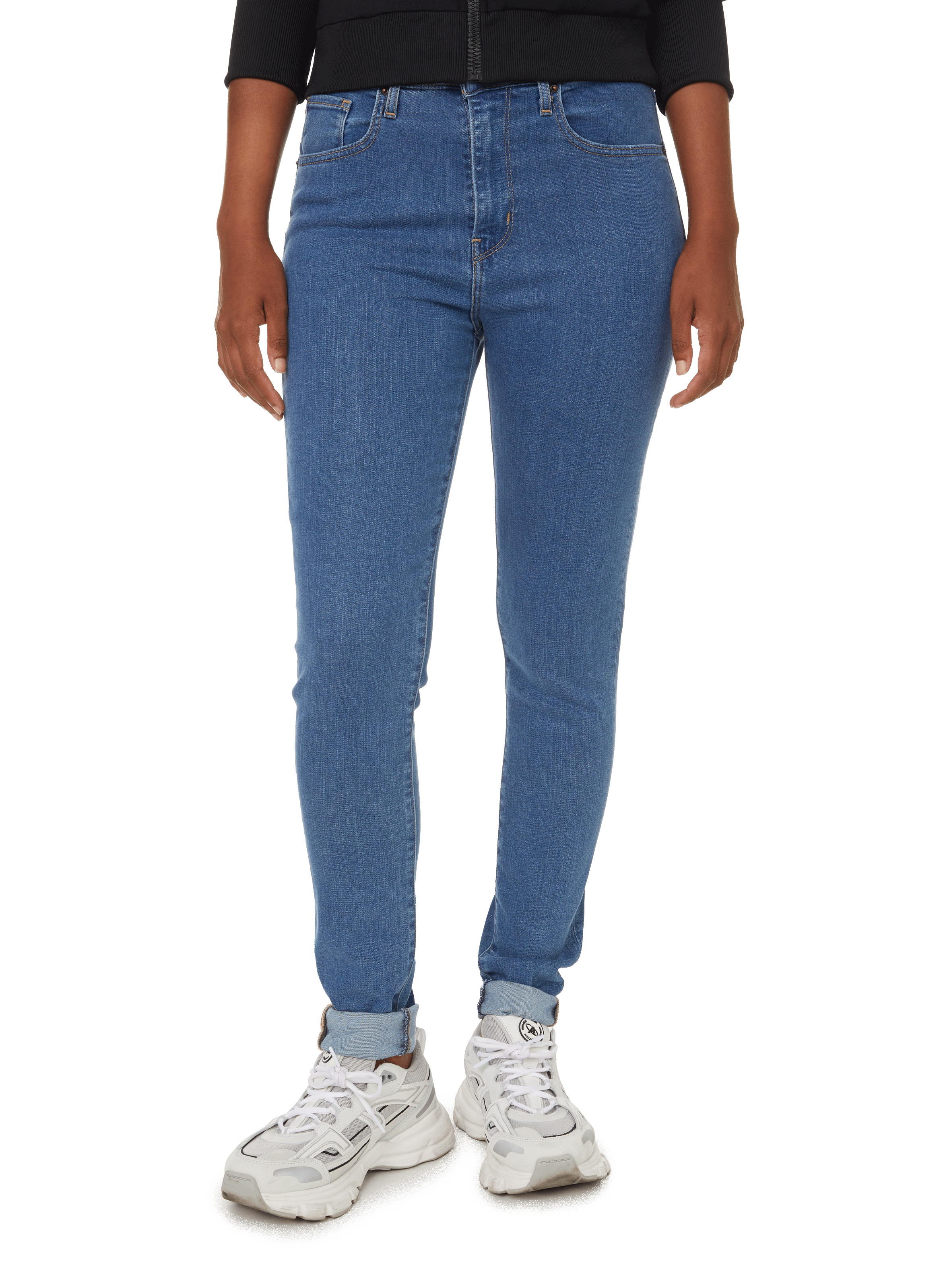 LEVI'S 721 High-Rise Skinny stretch cotton jeans Blue