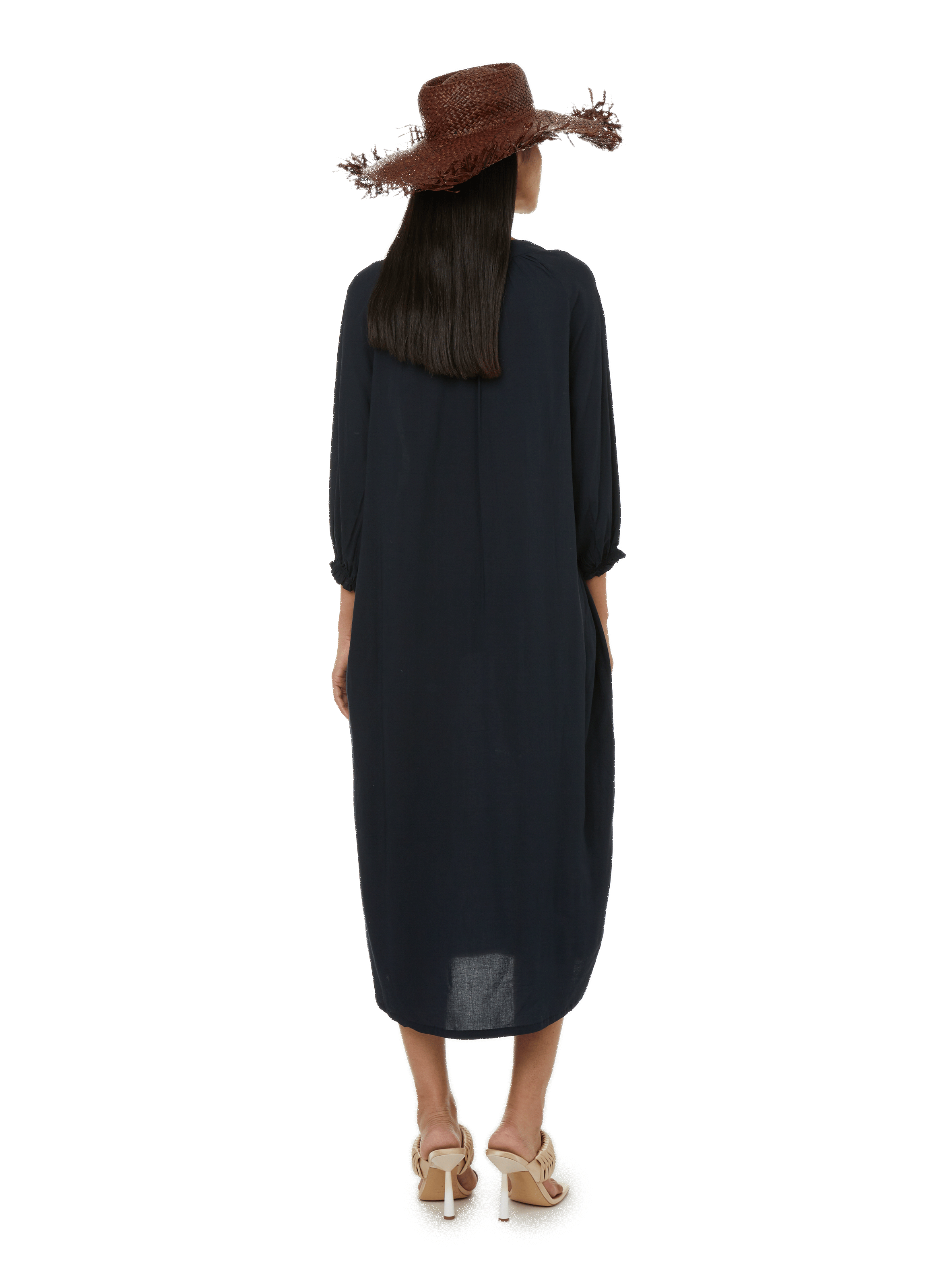 Ava loose-fit midi dress SAISON 1865 Black