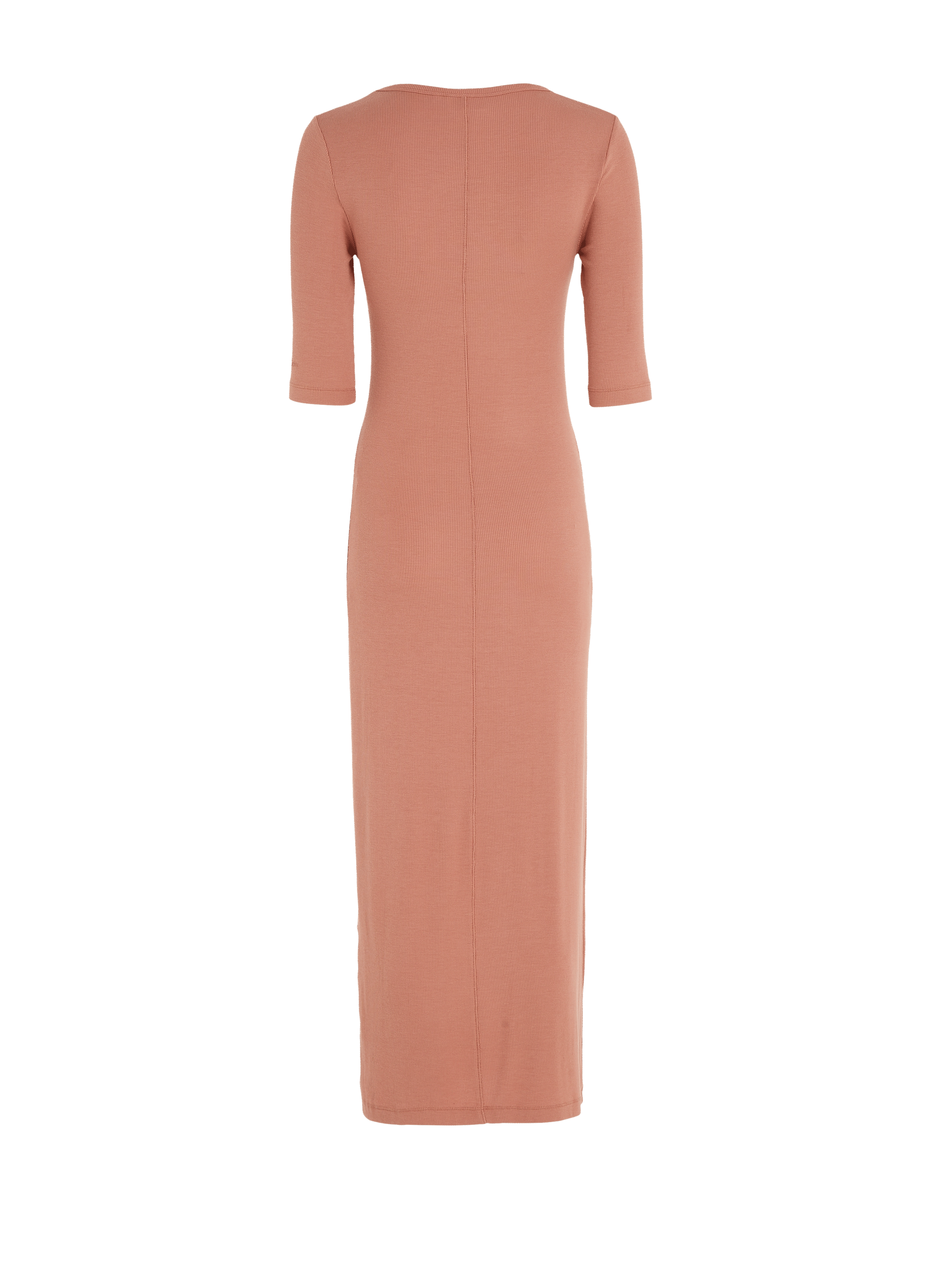 Robe longue côtelée