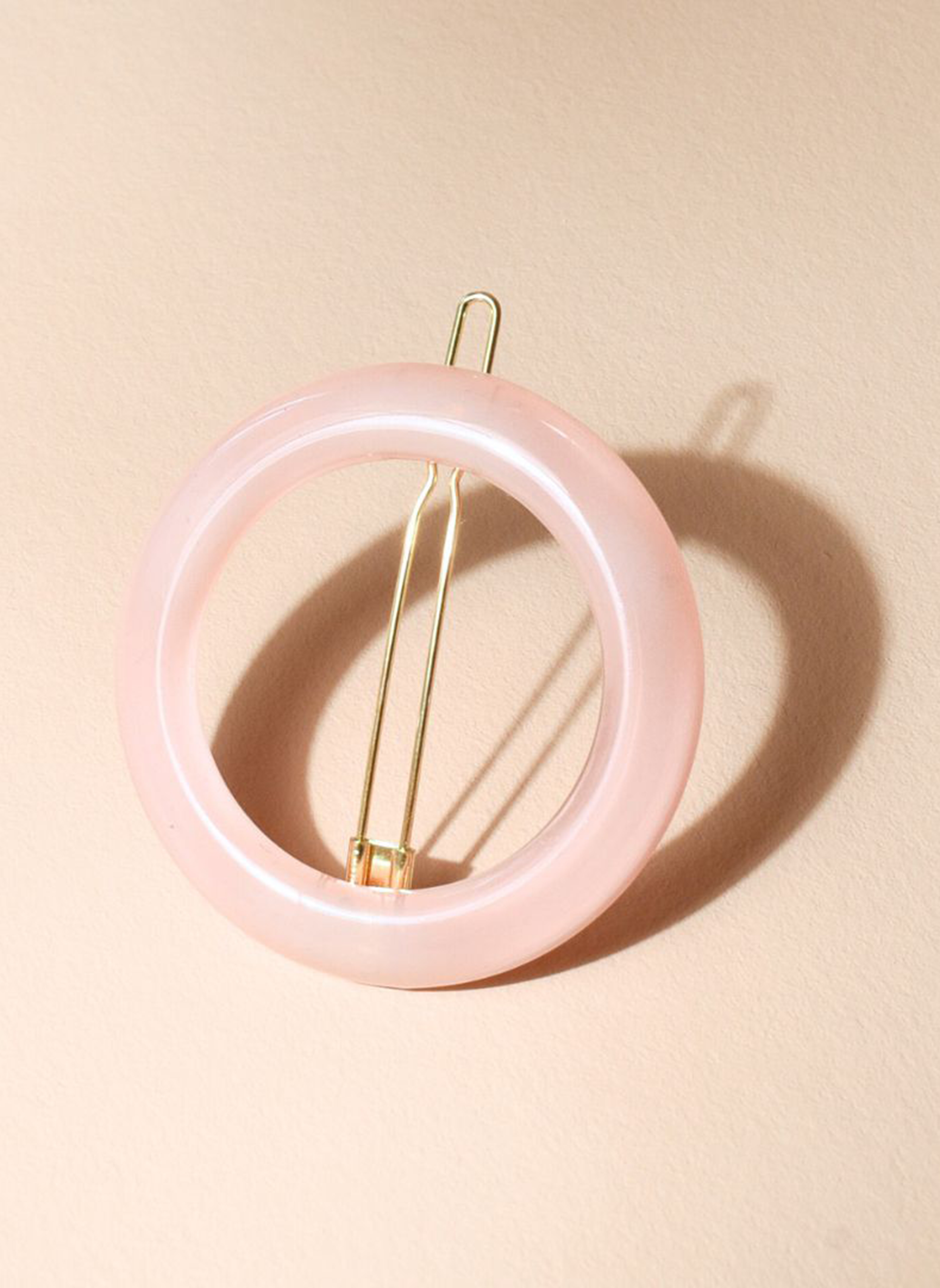 Round hair clip BACHCA Rose dragée