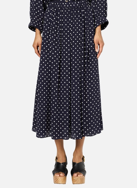 Jupe plissée à pois - vanya Bleu by GERARD DAREL GERARD DAREL Jupe plissée à pois - vanya Bleu