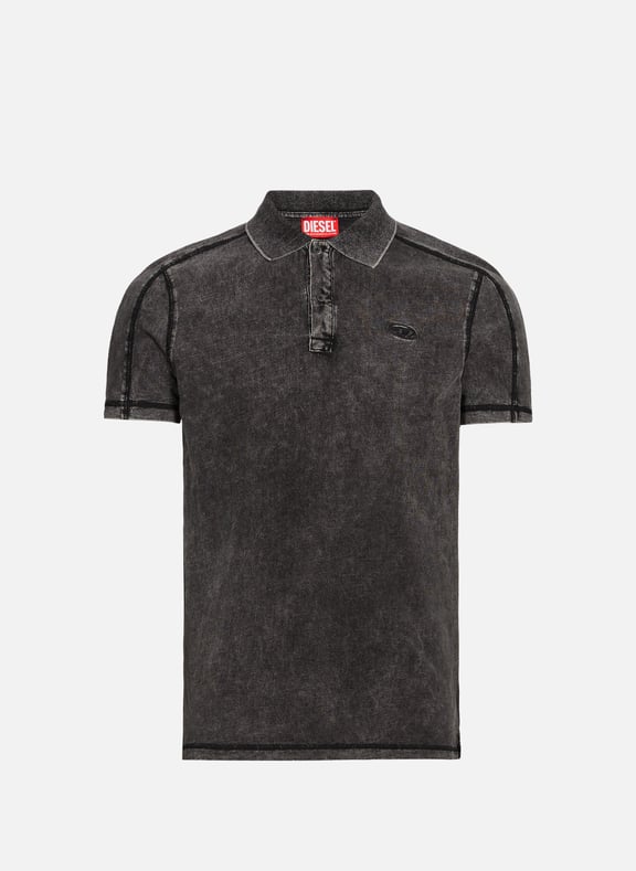 Cotton polo shirt Grey by DIESEL DIESEL Cotton polo shirt Grey