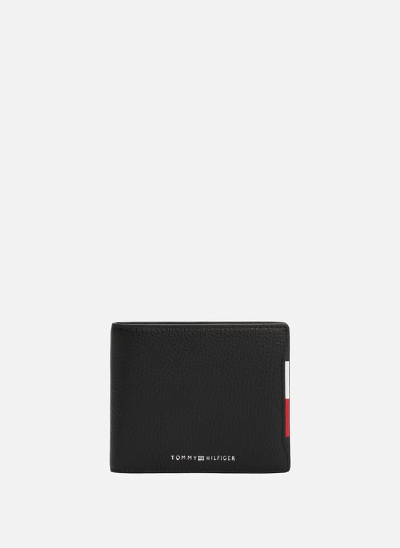 Two-fold leather wallet Black by TOMMY HILFIGER TOMMY HILFIGER Two-fold leather wallet Black