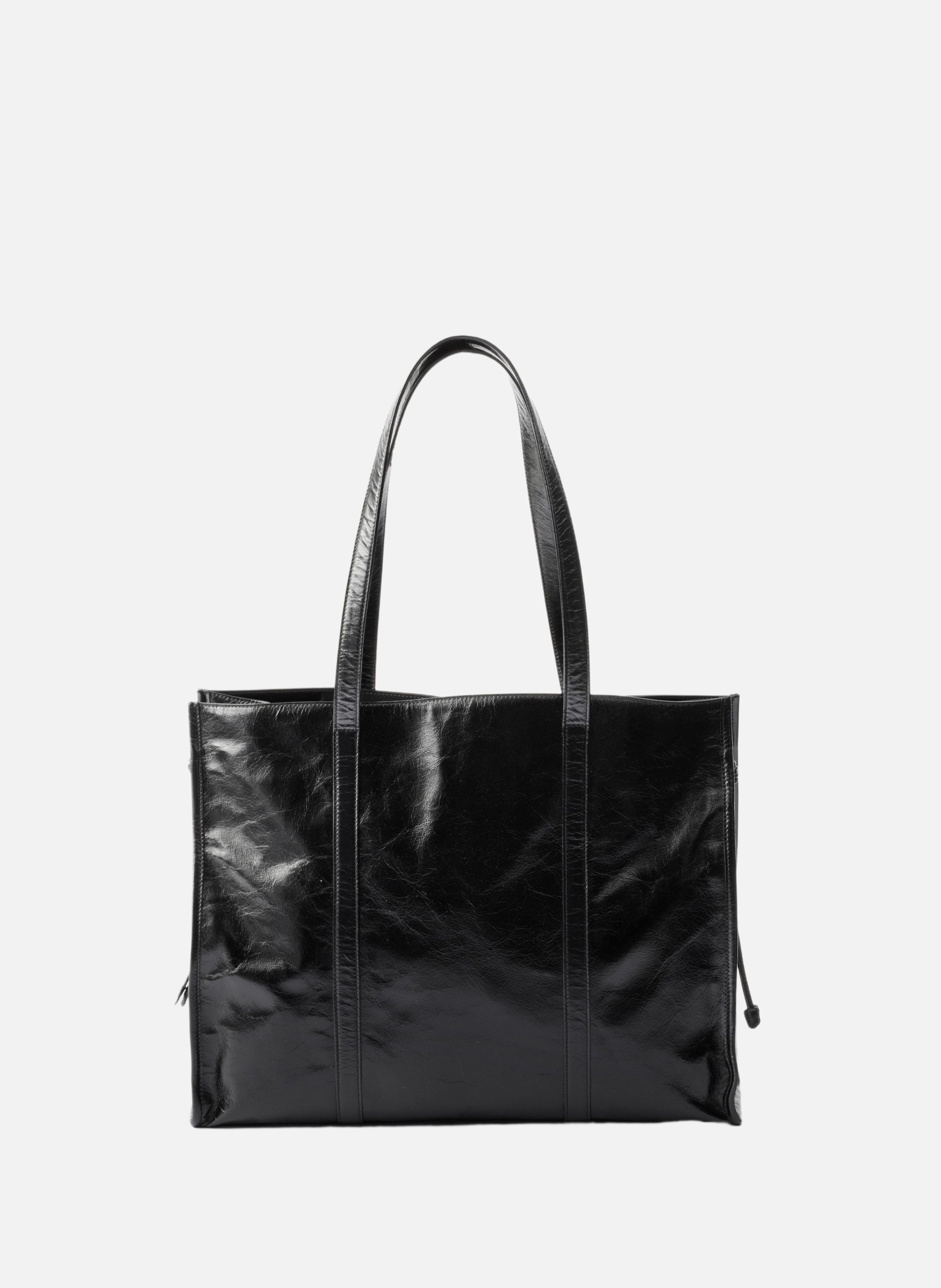 Grand cabas en cuir PRADA Noir