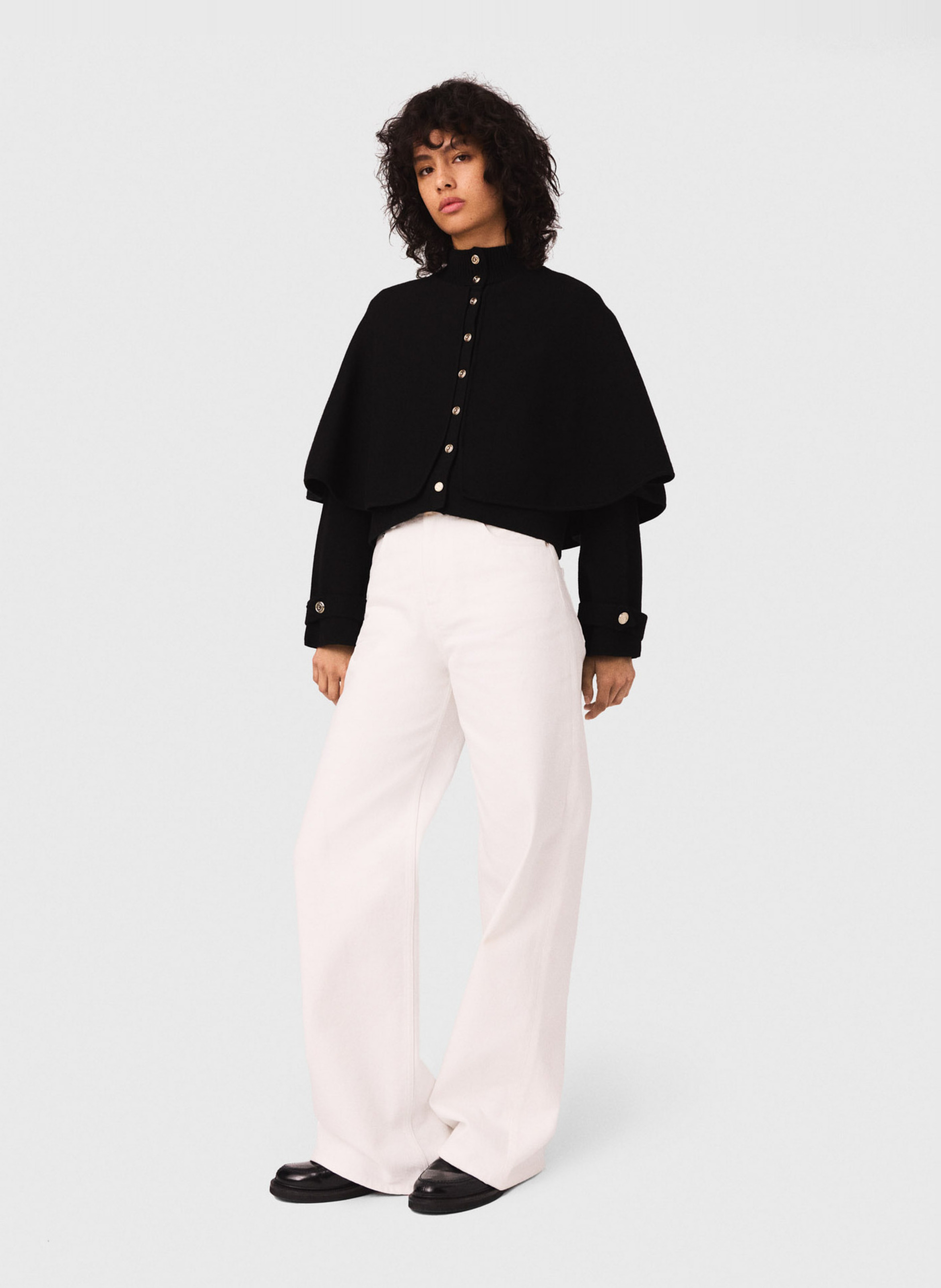 Cardigan ample col montant MAJE Noir