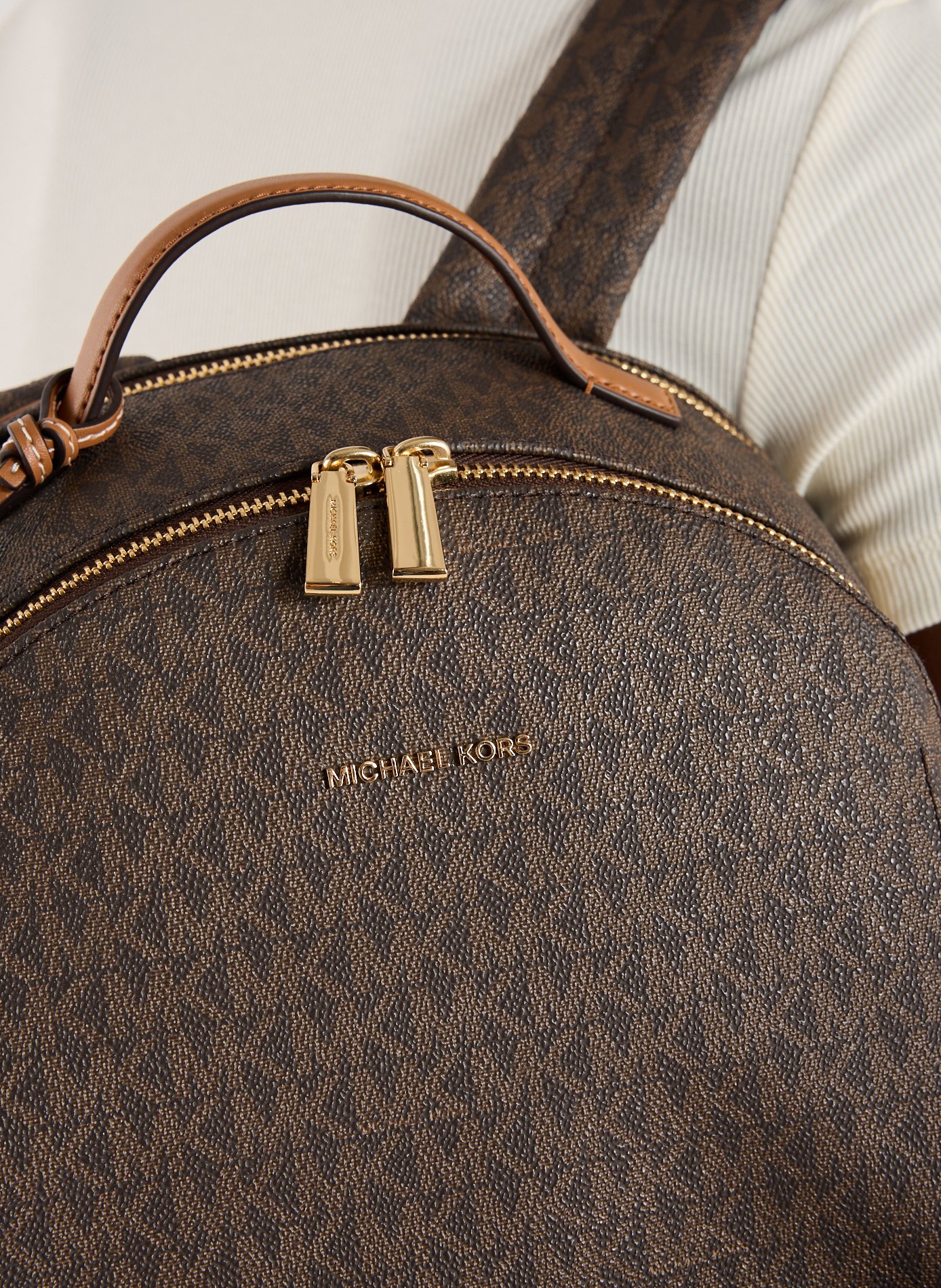 Sac à dos imprimé monogramme  MICHAEL KORS Marron