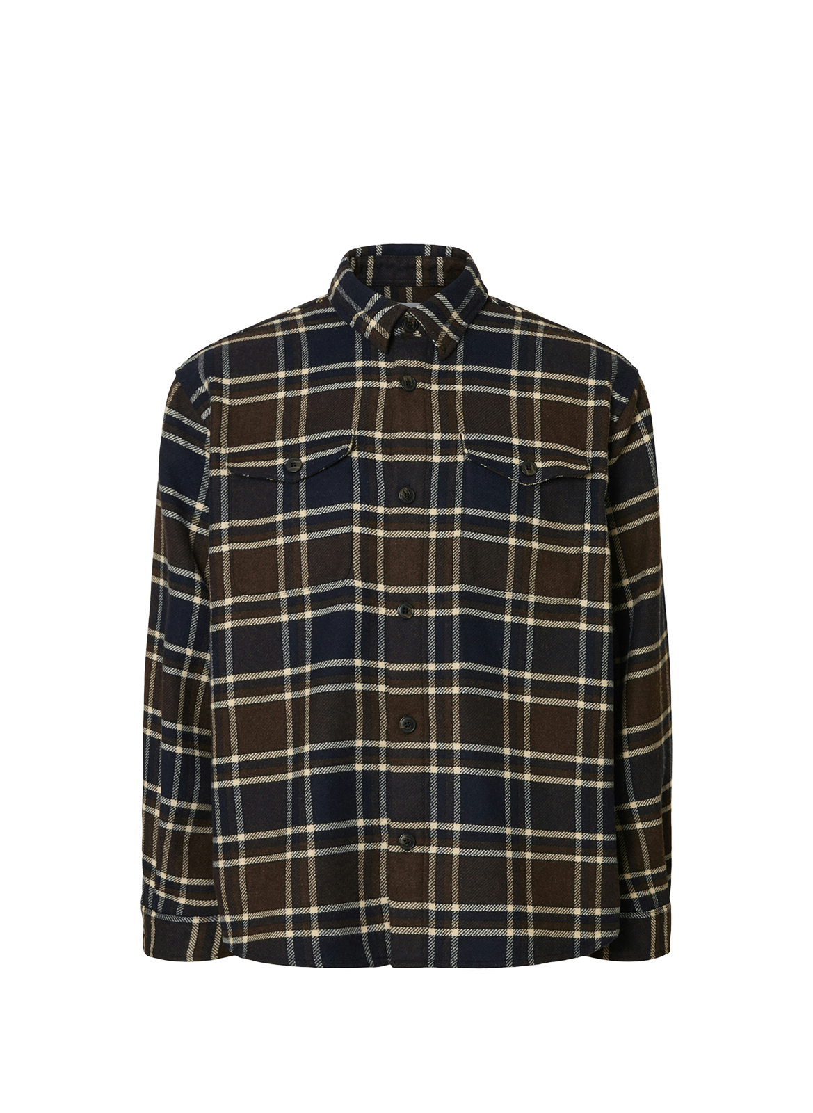 SELECTED Chemise à carreaux  Marron