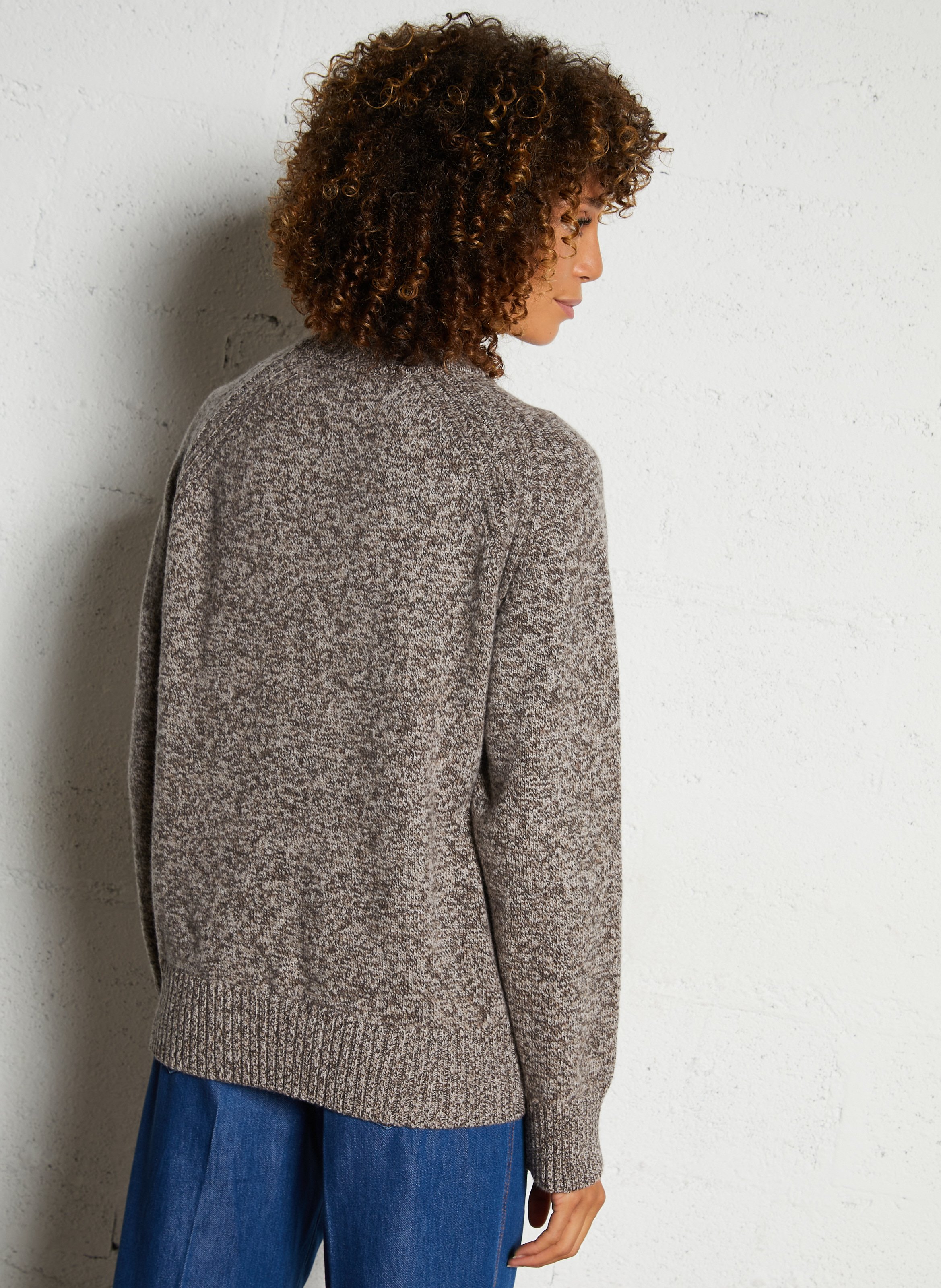 Pull droit col montant en laine heritage ARMOR-LUX Gris