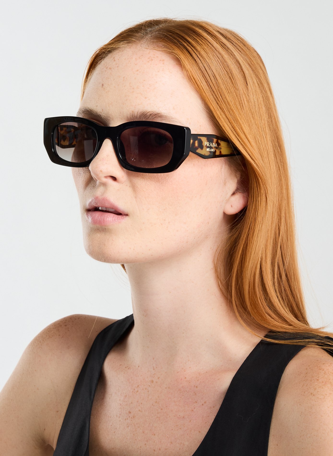 Lunettes de soleil rectangulaires PRADA Multicolore