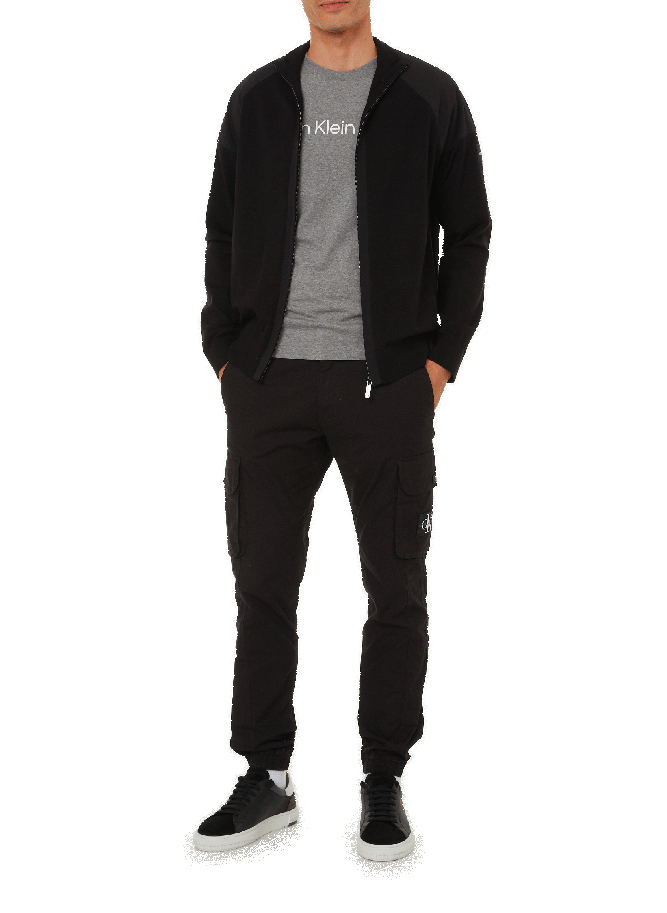 T-shirt à logo en coton CALVIN KLEIN Gris