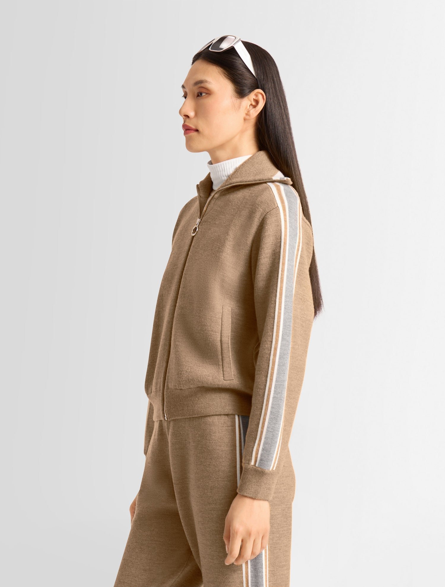 Gilet benada col tailleur coupe ample FUSALP Beige