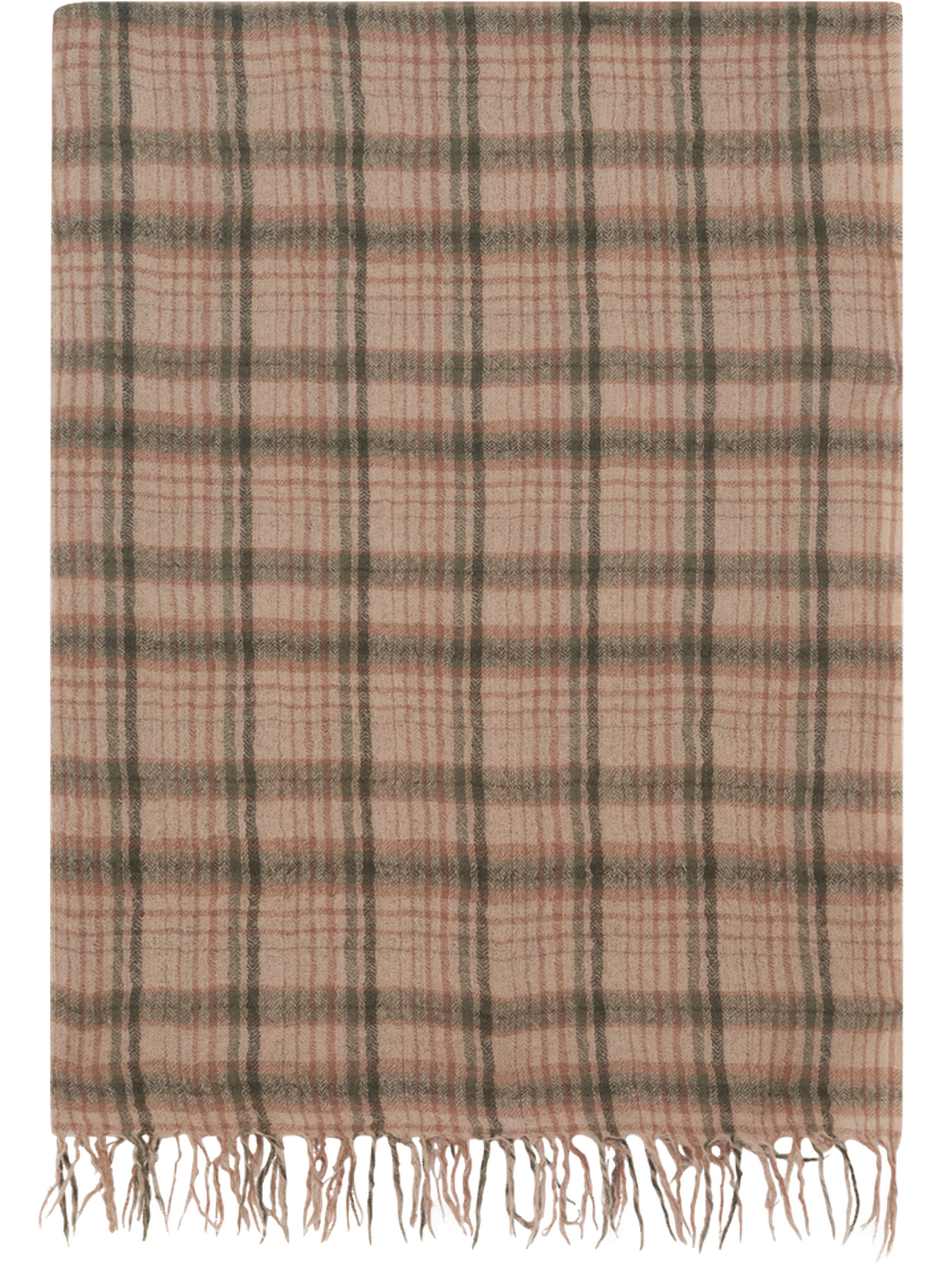 Echarpe à carreaux en laine fine - rosita PABLO Vert