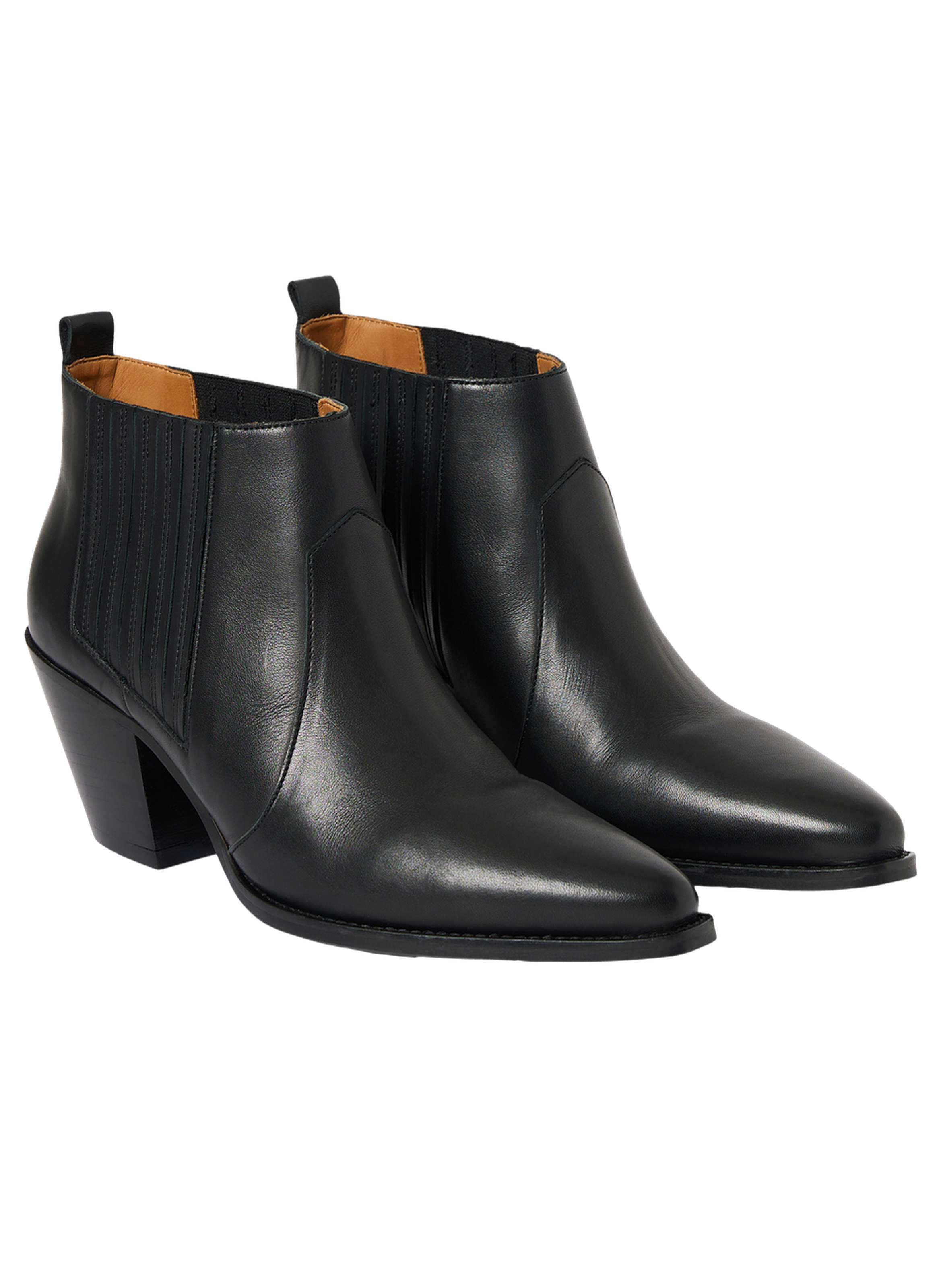 Boots à talon en cuir - jesse GERARD DAREL Noir