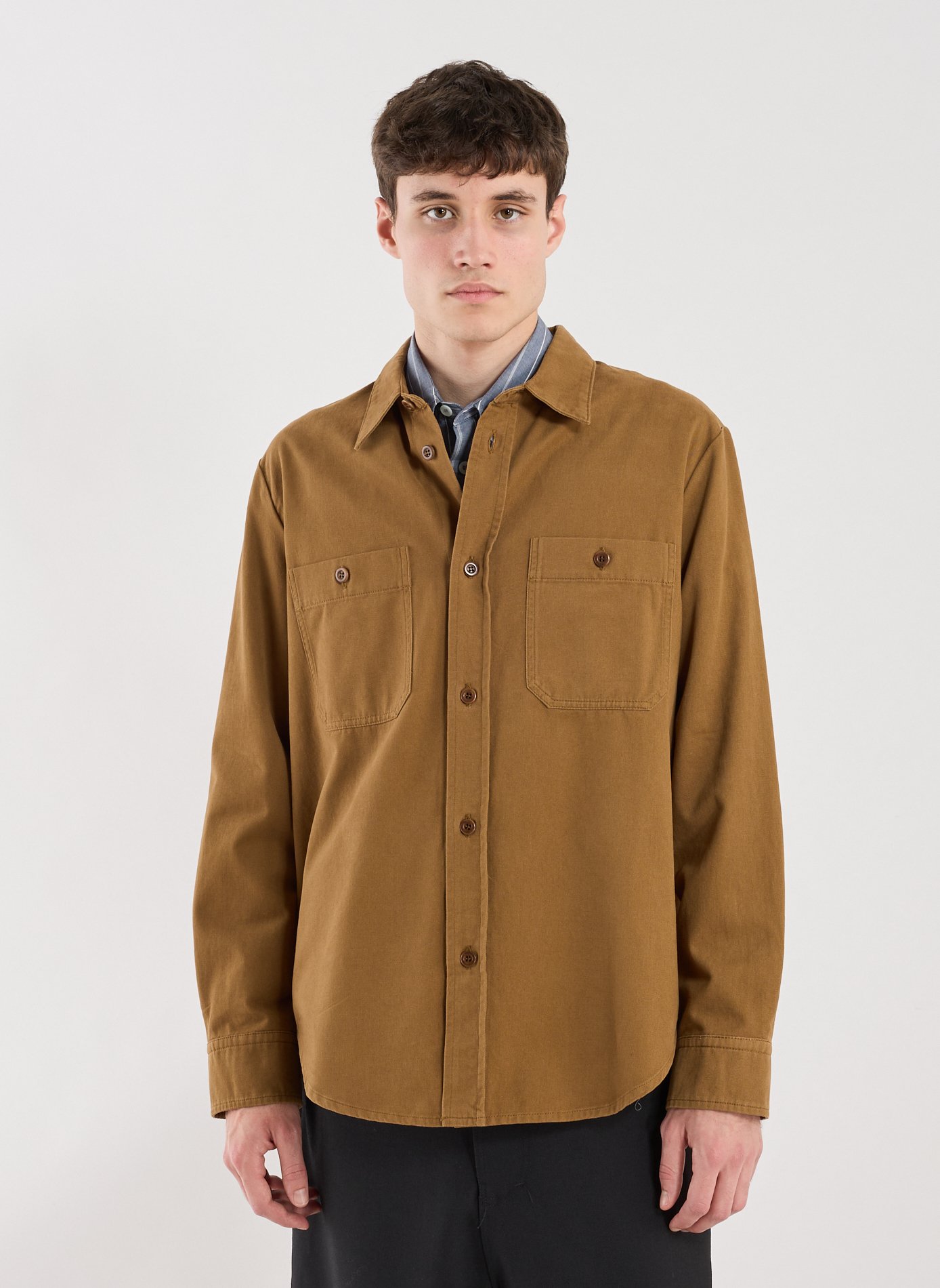  Cotton shirt A.P.C. Brown