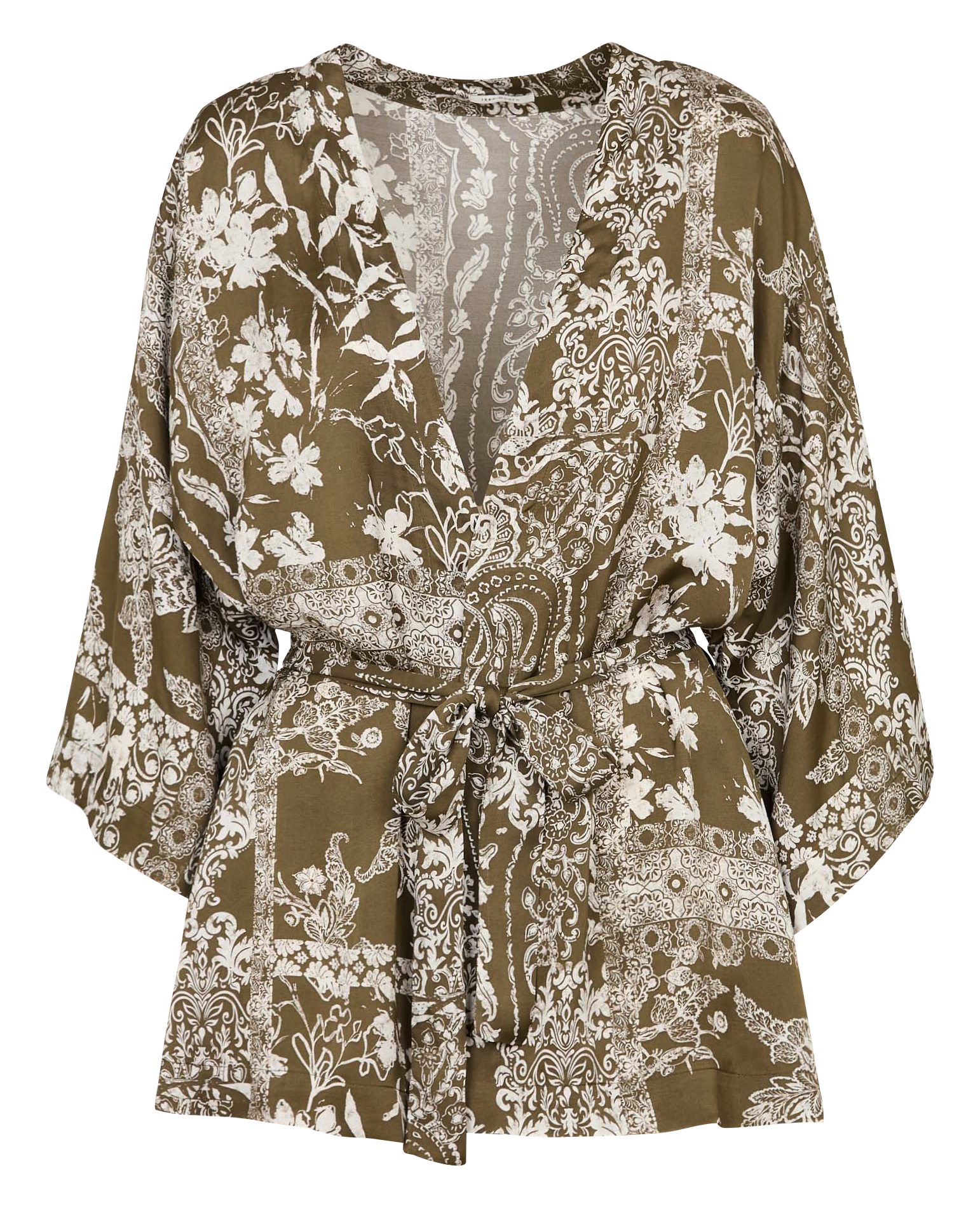 Chemise ample imprimée IKKS Kaki