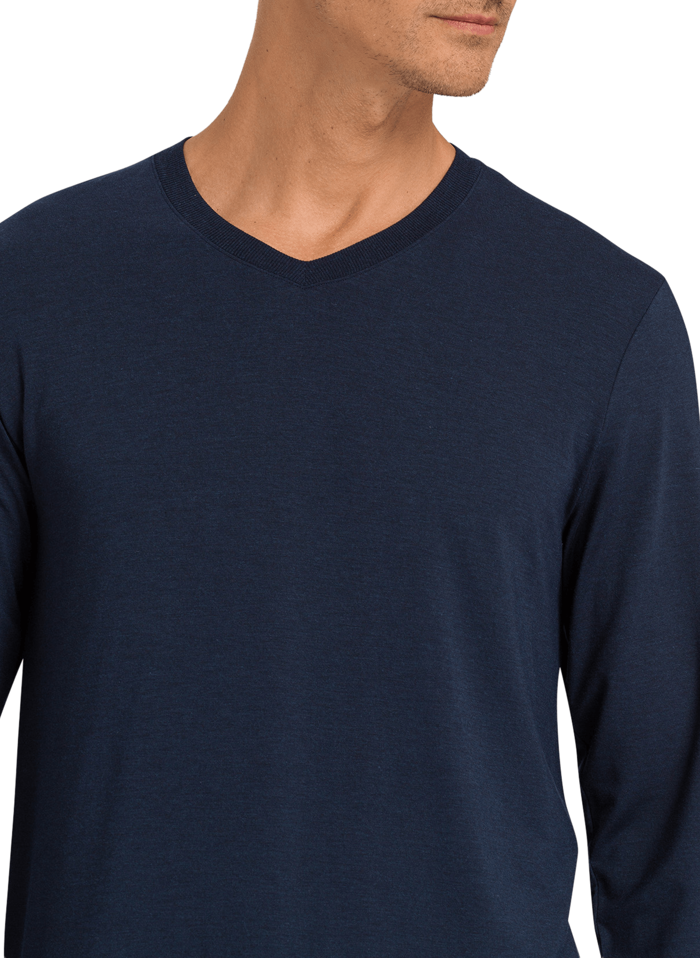 Long-sleeved pyjama T-shirt HANRO Blue