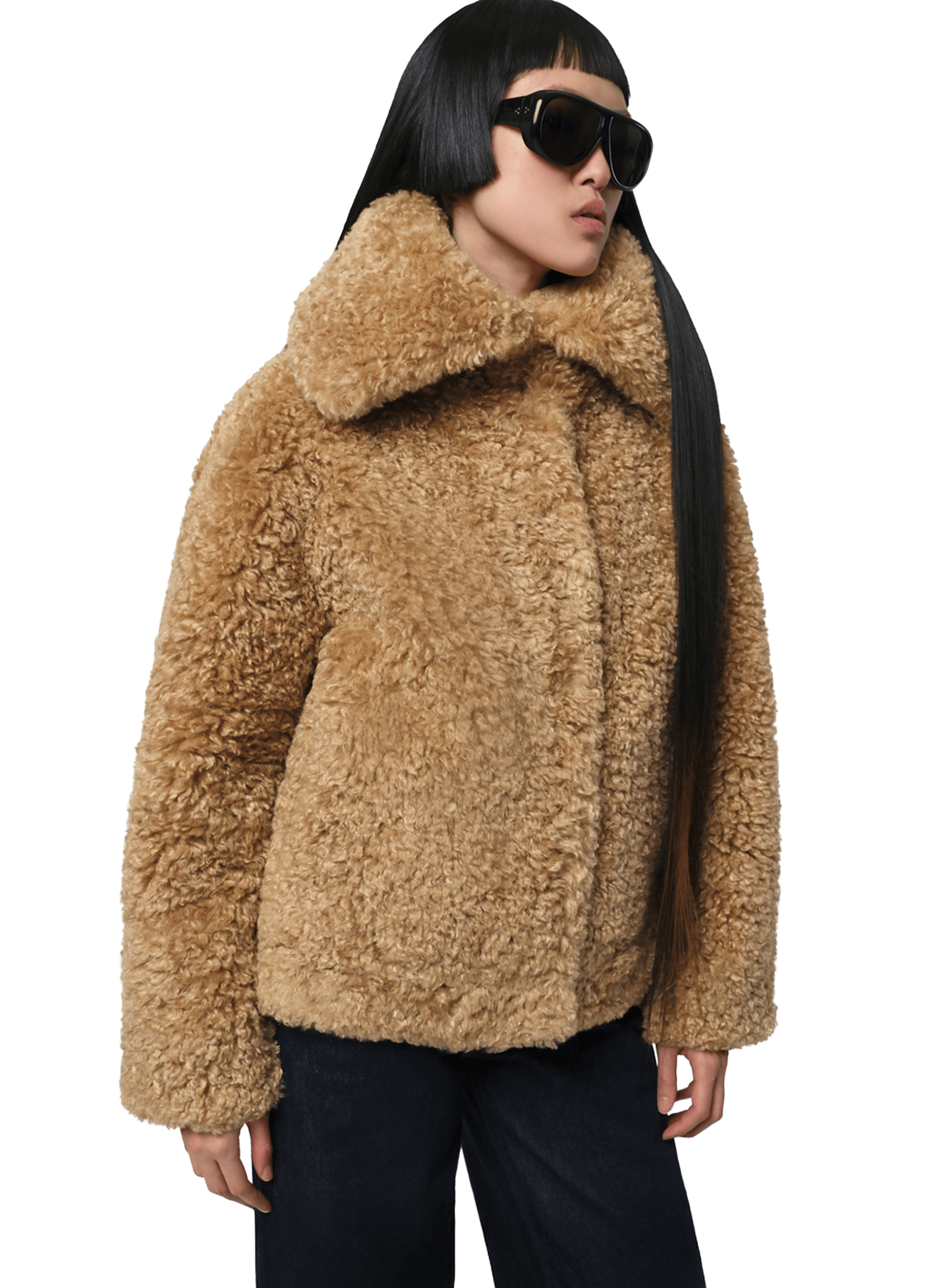APPARIS Manteaux oversize shearling Marron