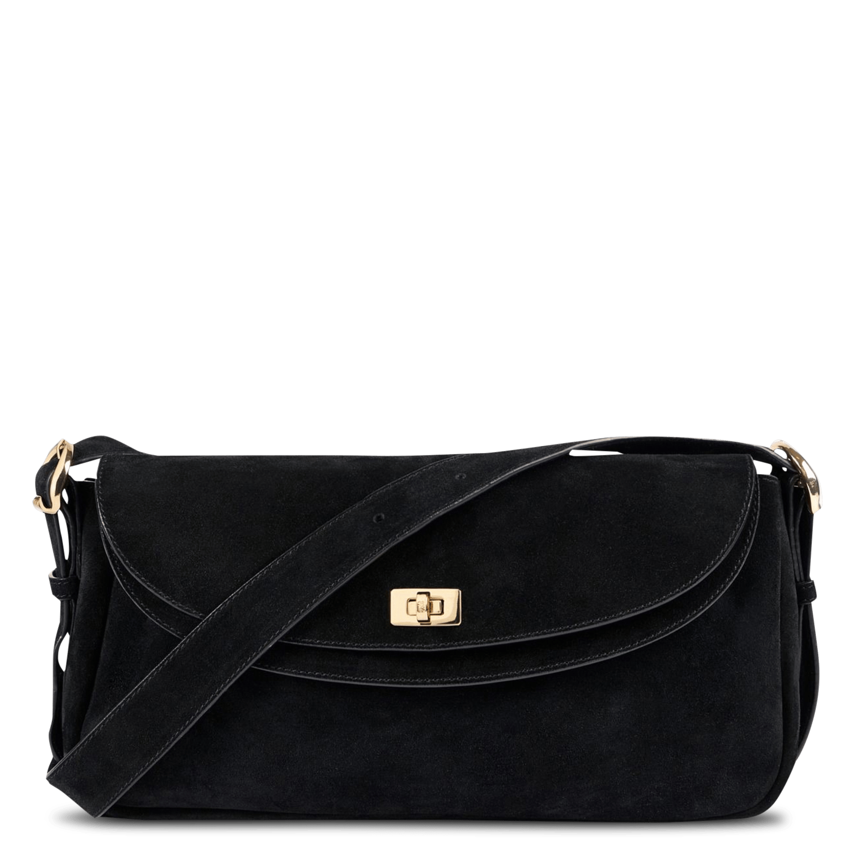 Sac porté épaule en cuir SANDRO Noir
