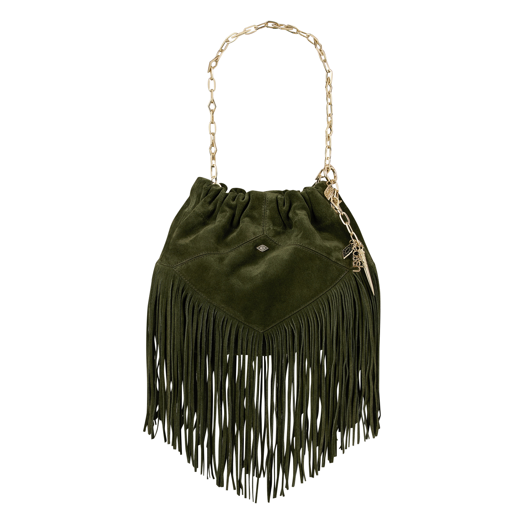 Sac porté épaule en cuir mini june tote BA&SH Vert