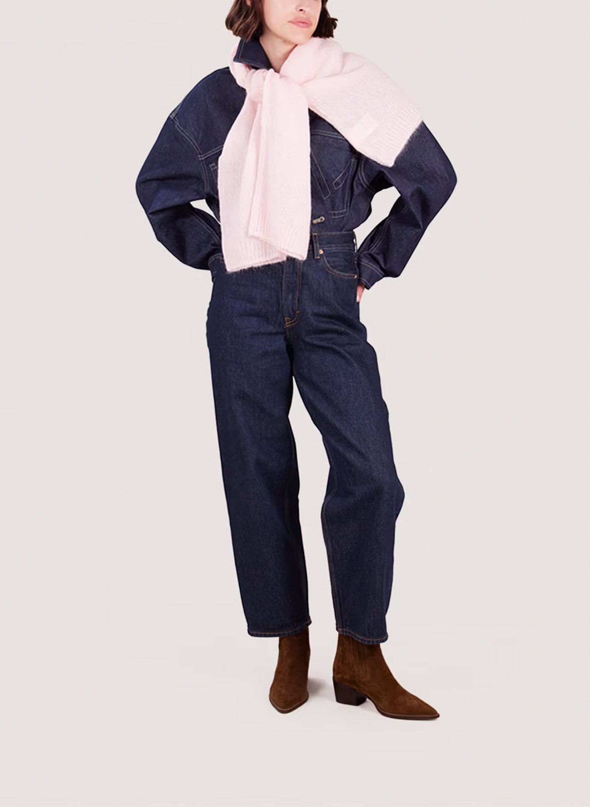 Bottines en cuir velours prado JONAK Marron