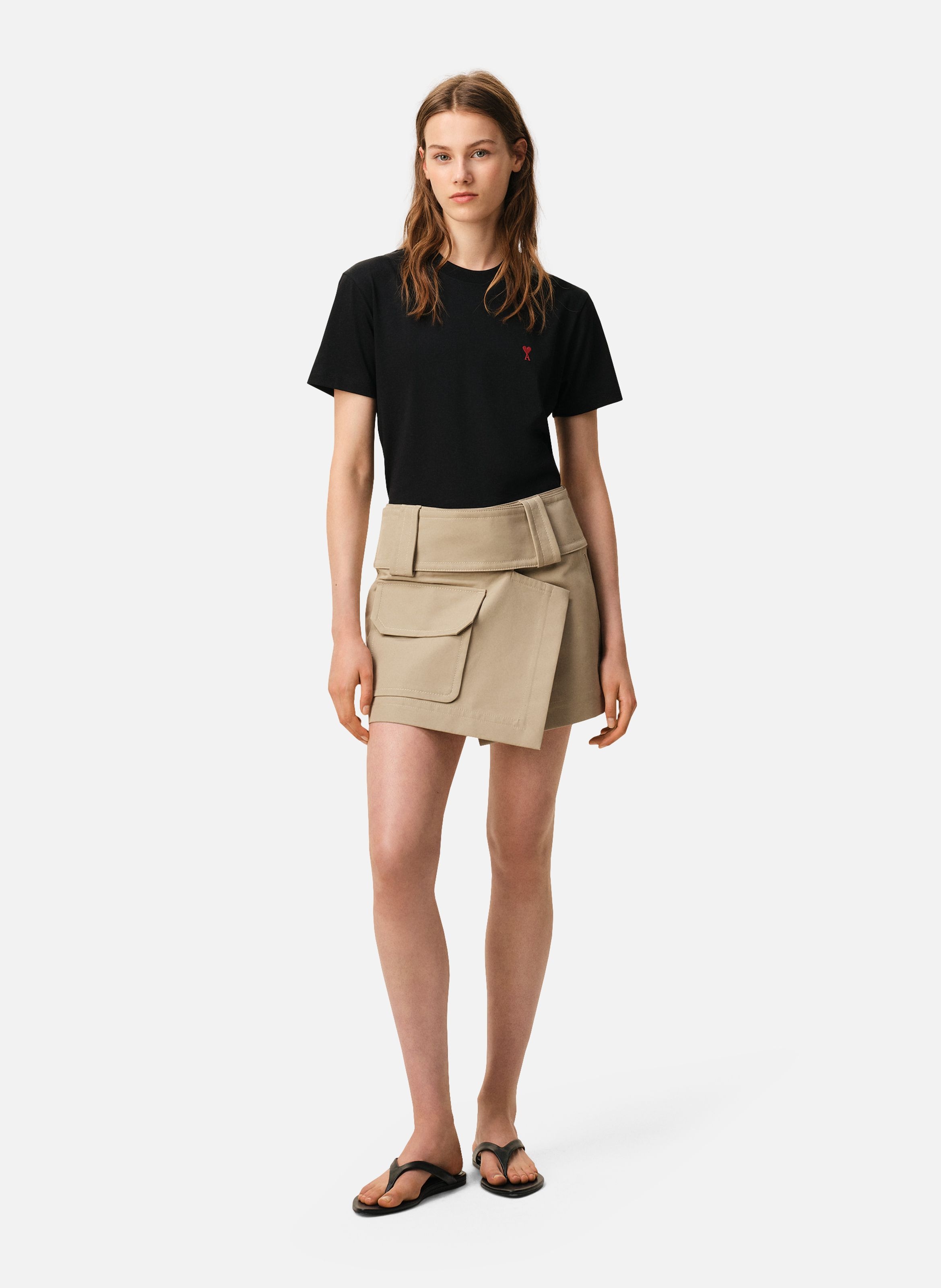 T-shirt Ami de Coeur Rouge unisexe AMI PARIS Noir