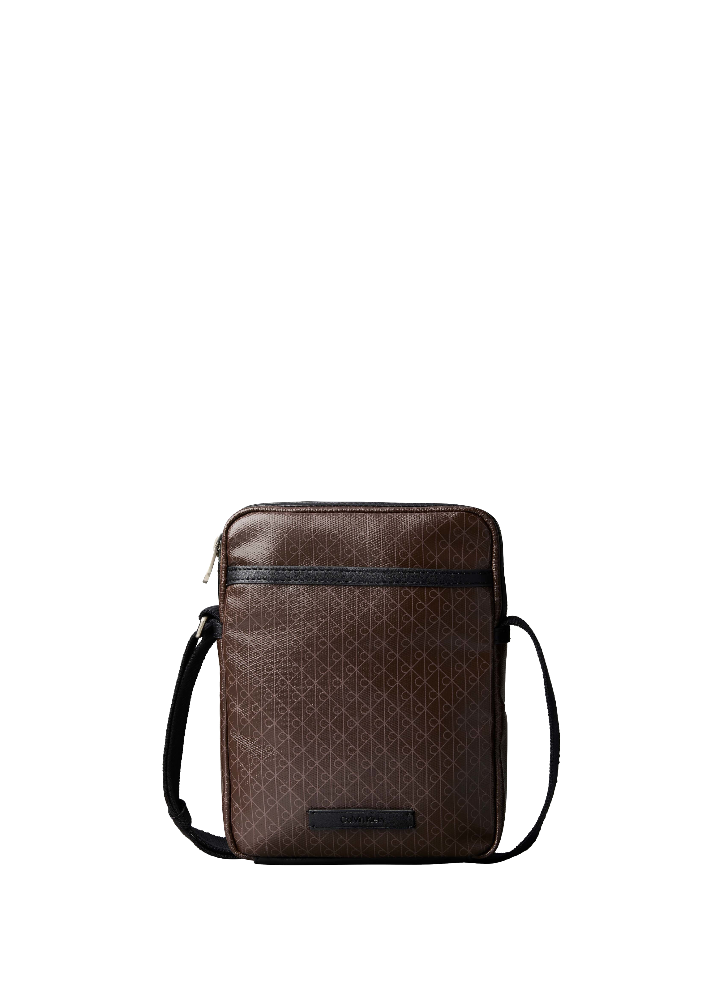 Monogrammed shoulder bag CALVIN KLEIN Brown