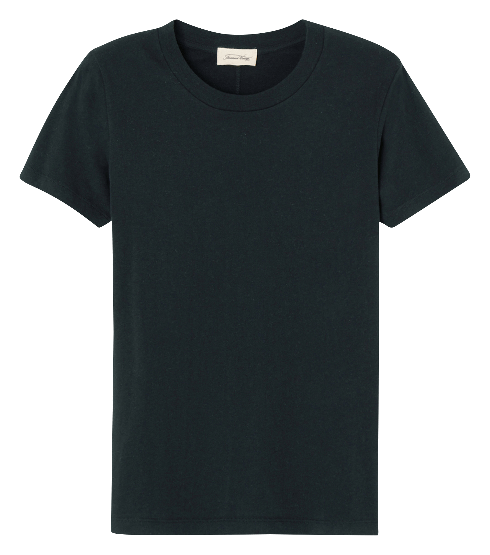 Tee-shirt col rond en coton gamipy AMERICAN VINTAGE Noir