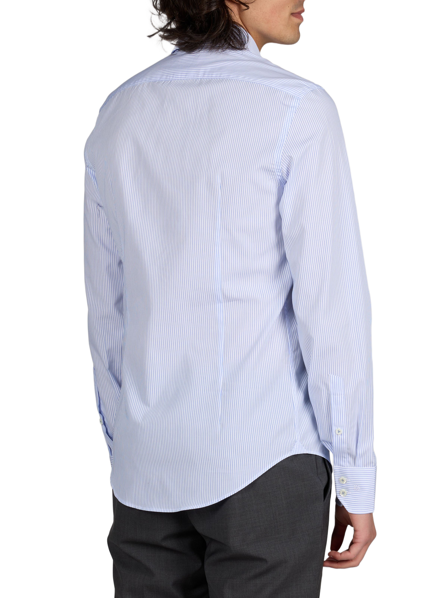 Tailored fit striped cotton shirt VAN LAACK Blue