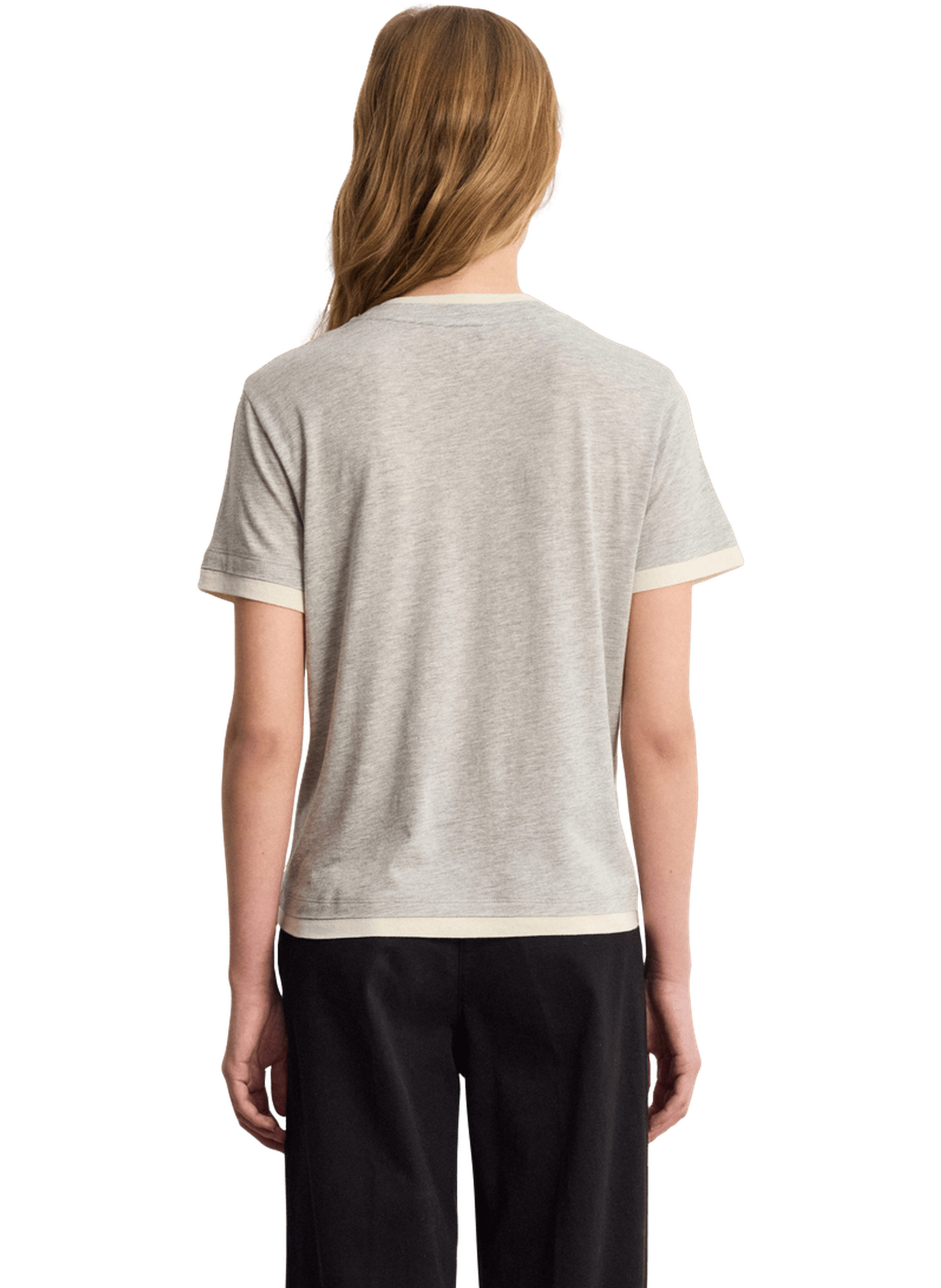 T-shirt en coton et modal -  tinaia PABLO Gris