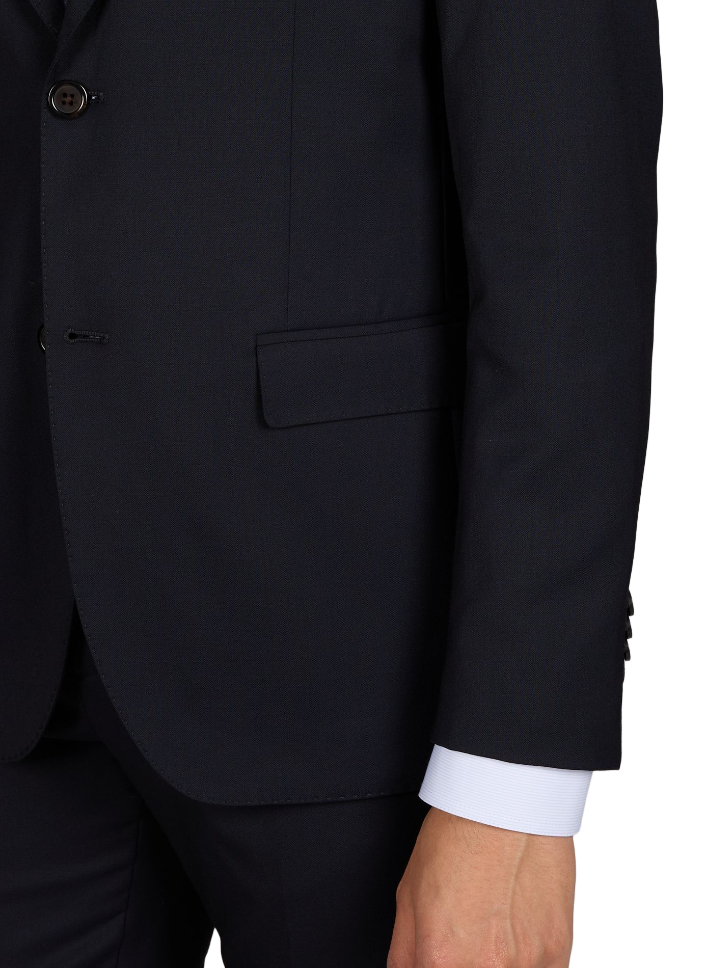 Fitted shoulder-padded wool blend blazer LAFAURIE Blue