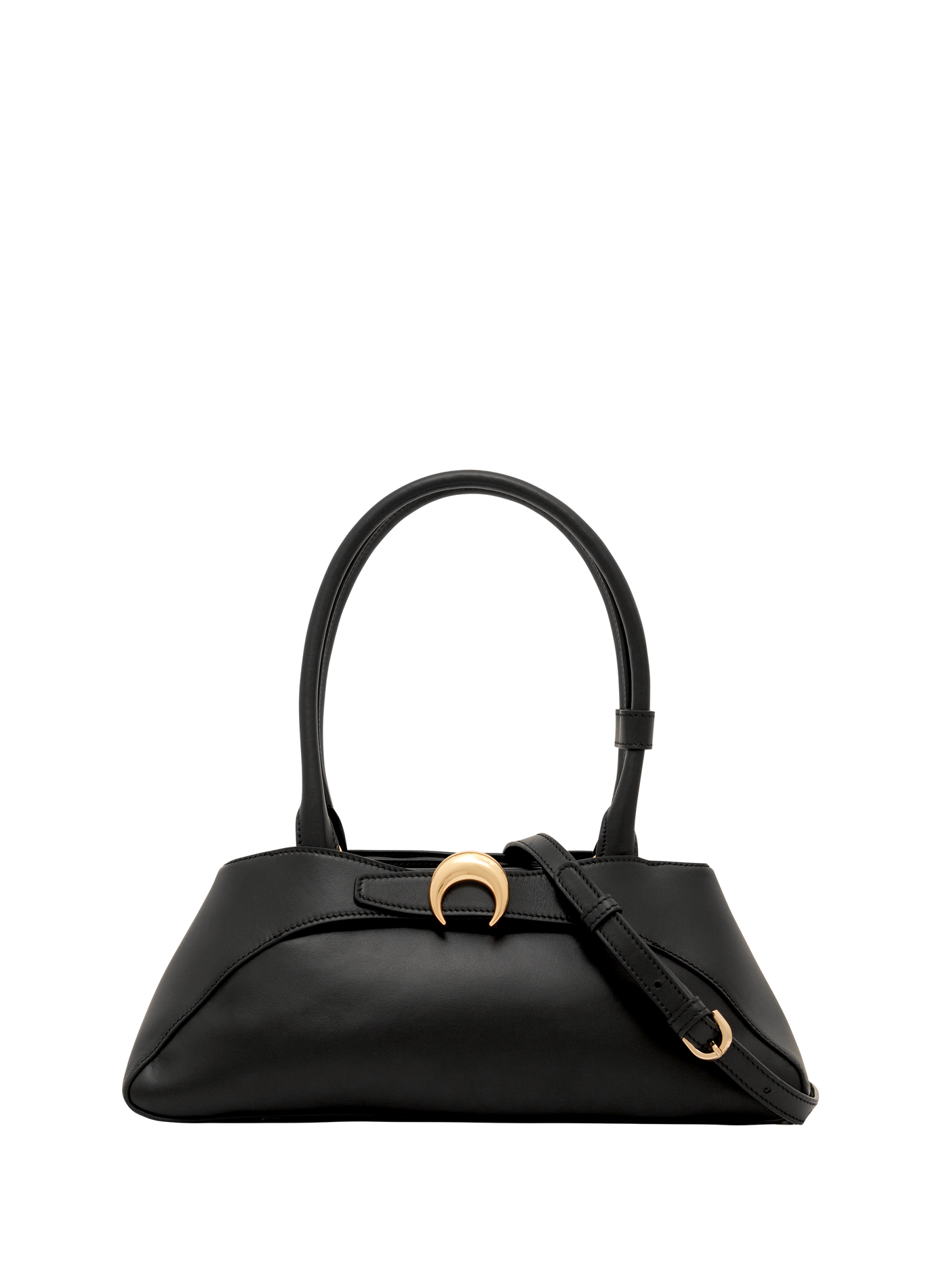 Smooth leather aurora baguette MARINE SERRE Black