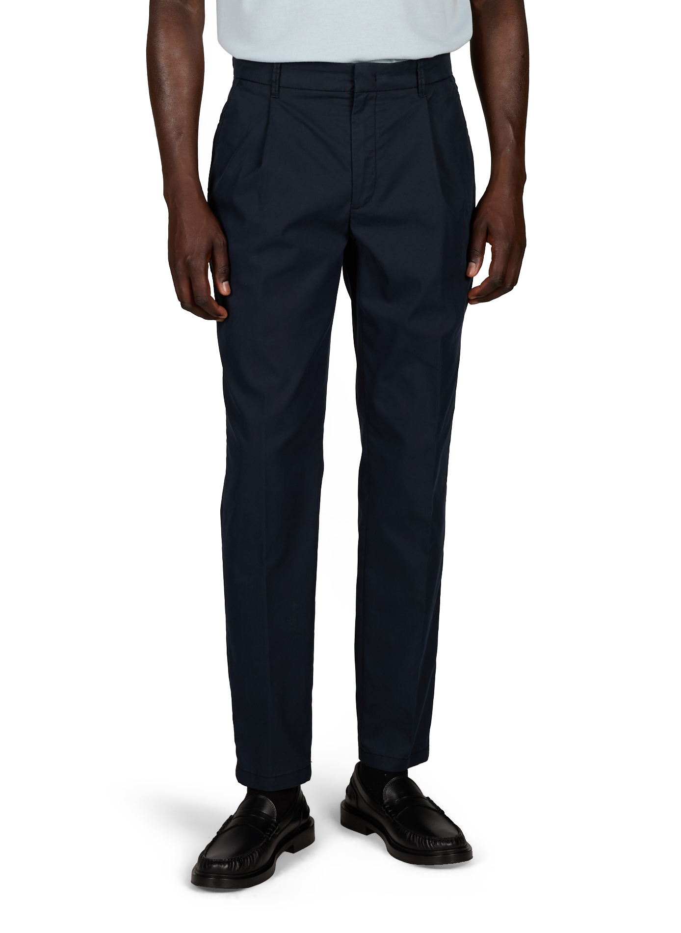 Gerade geschnittene Hose aus Baumwollmischung PIERRE CARDIN Blau
