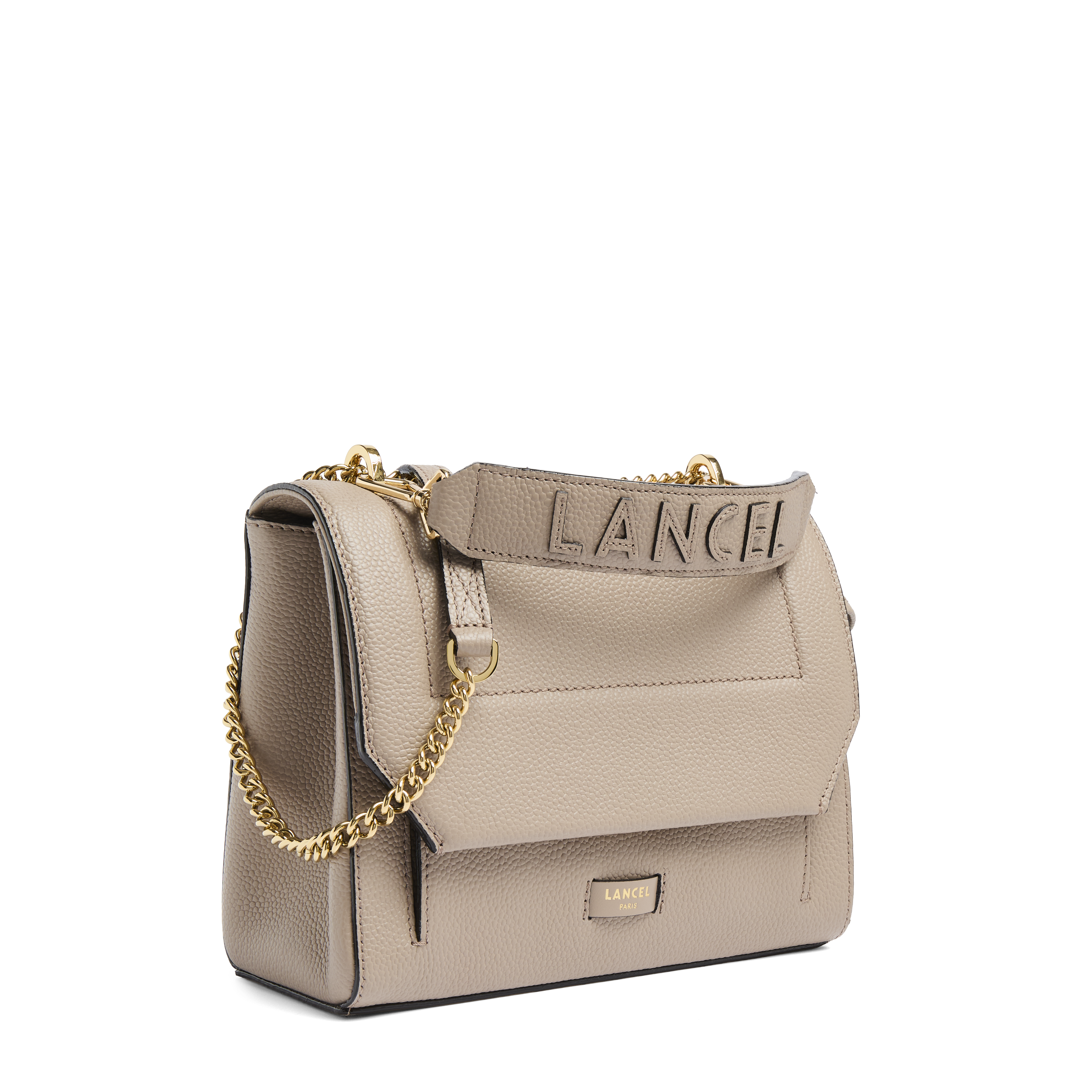 Sac rabat ninon de lancel en cuirs de vachette graine & lisse LANCEL Gris