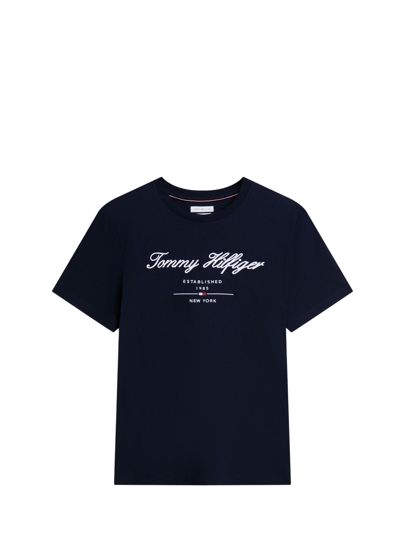 Short-sleeve t-shirt with embroidered logo TOMMY HILFIGER Blue