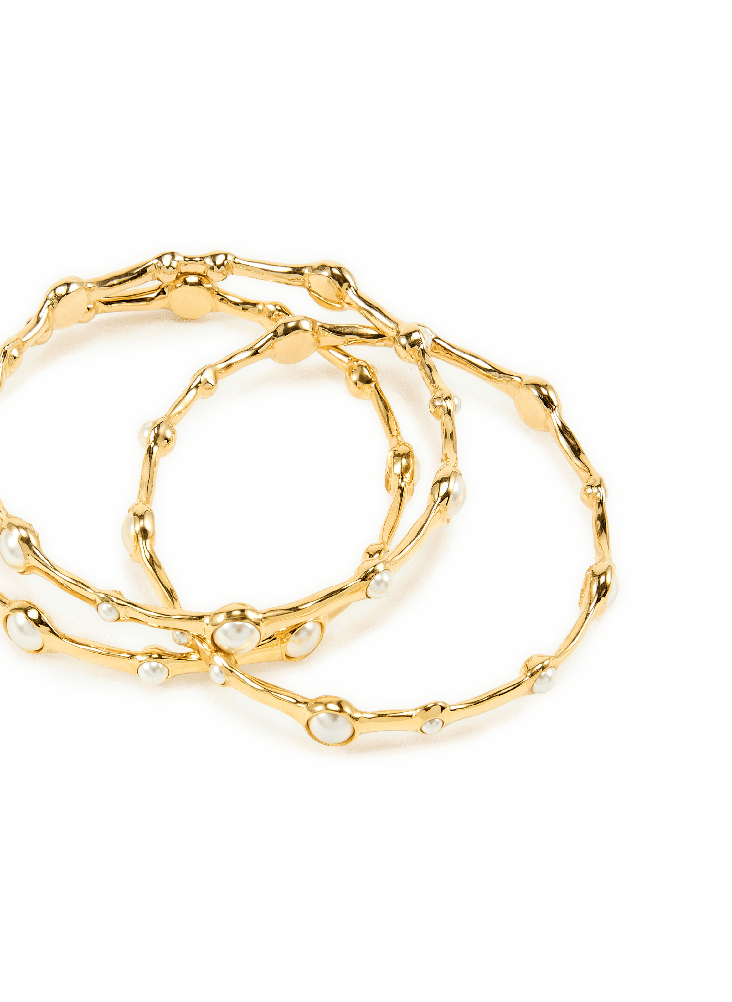 Set of three pearl bangles JOANNA LAURA CONSTANTINE Golden