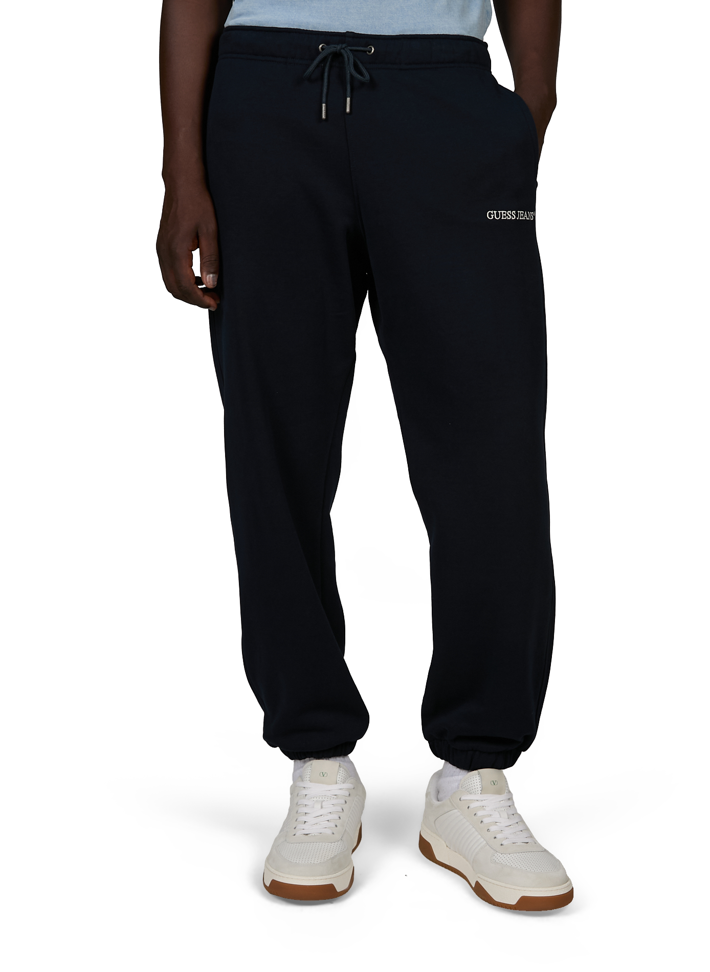 Straight-leg cotton joggers GUESS Blue